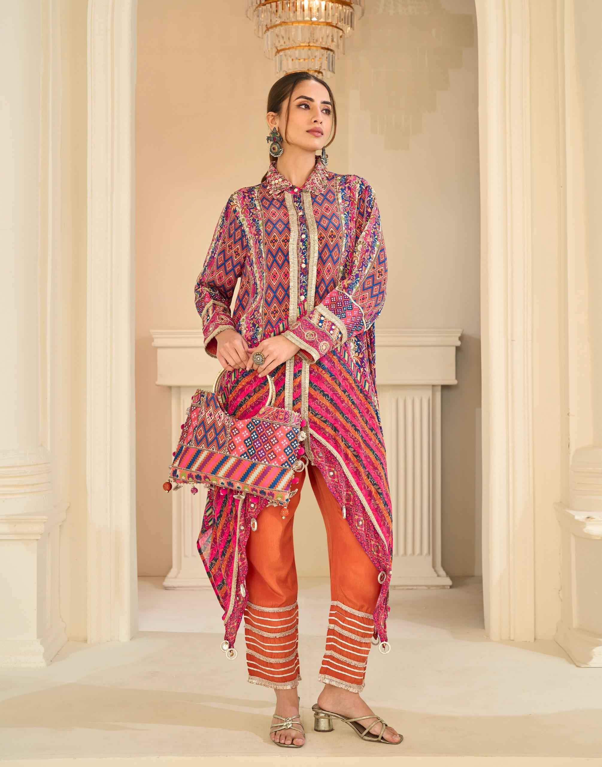 Sayuri Designer Savan Readymade Natural Crep Silk Dress 3 pcs Catalogue