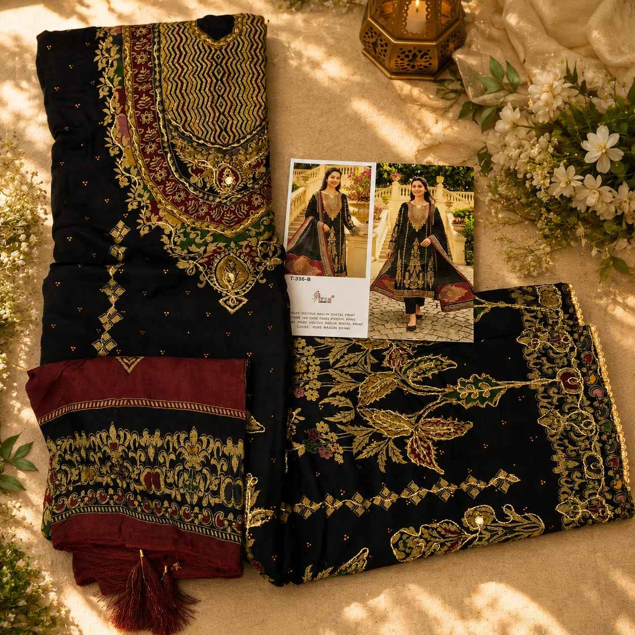 Shree Fabs KT 356 Viscous Maslin Dress Material 3 pcs Catalogue