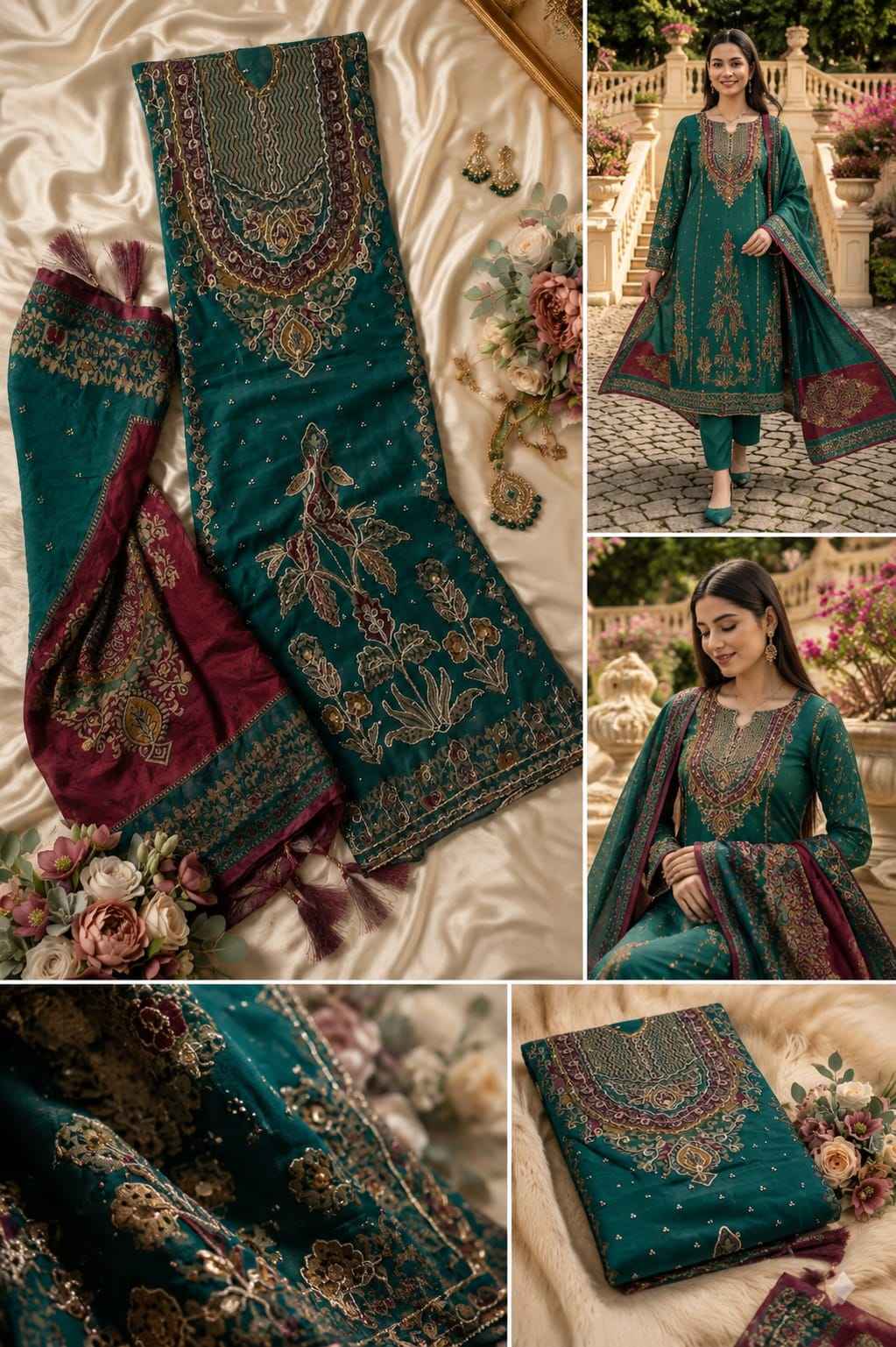 Shree Fabs KT 356 Viscous Maslin Dress Material 3 pcs Catalogue