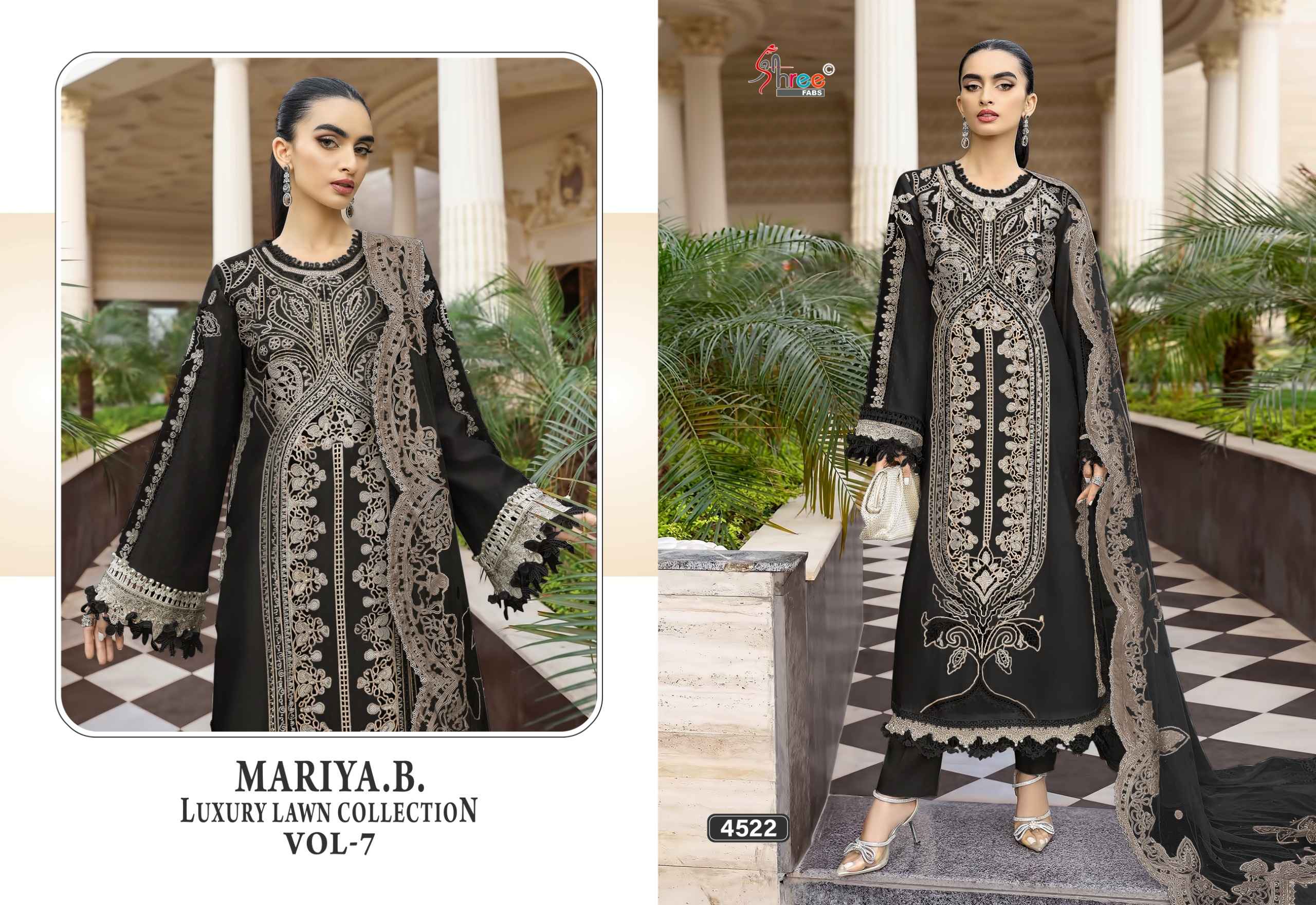 Shree Fabs Mariya B Luxury Lawn Collection Vol 7 Cotton Dress Material 6 pcs Catalogue