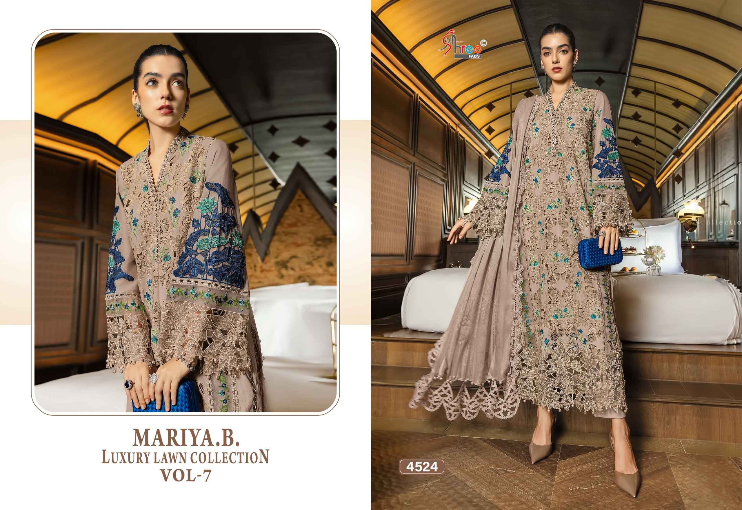 Shree Fabs Mariya B Luxury Lawn Collection Vol 7 Cotton Dress Material 6 pcs Catalogue