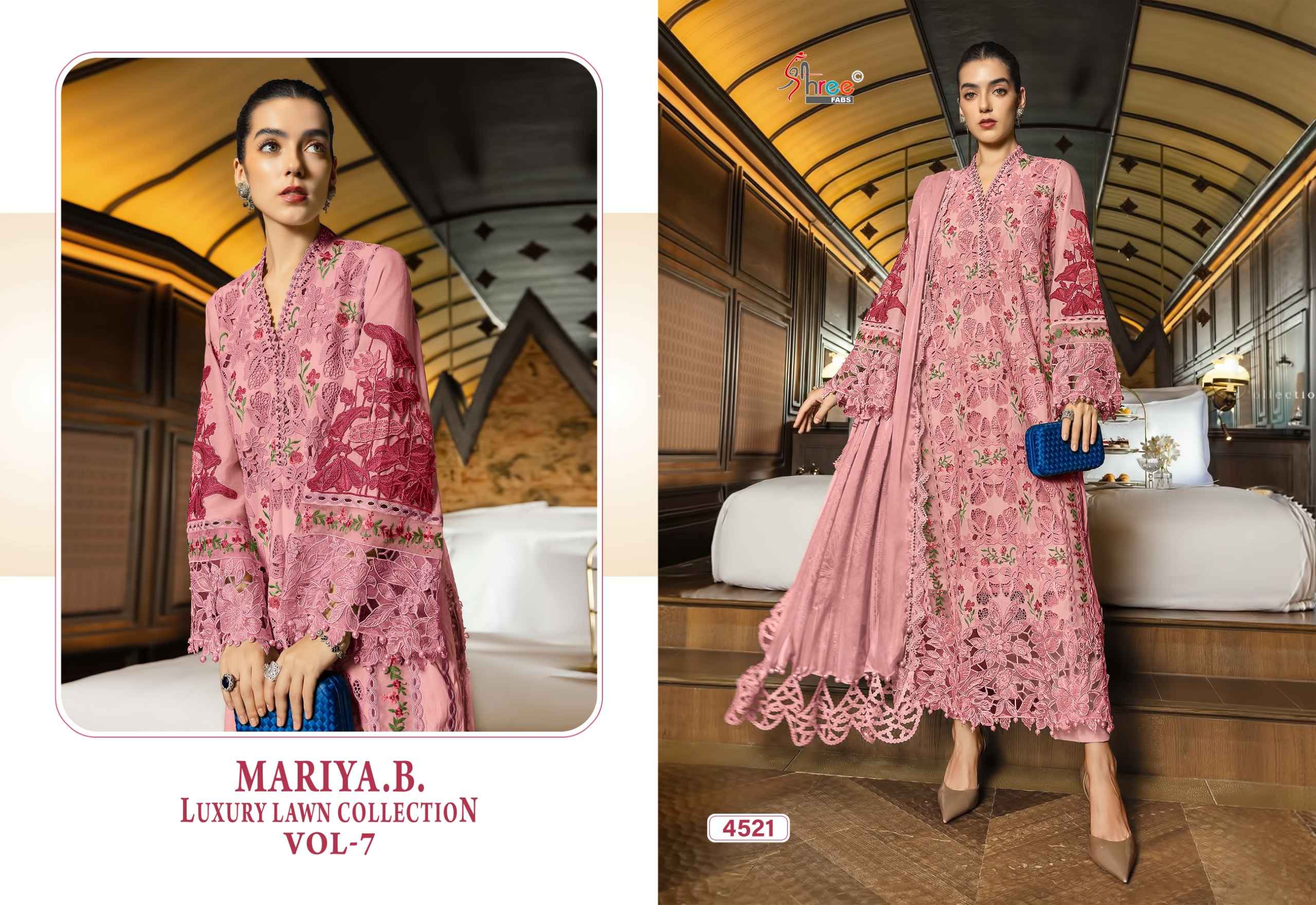 Shree Fabs Mariya B Luxury Lawn Collection Vol 7 Cotton Dress Material 6 pcs Catalogue