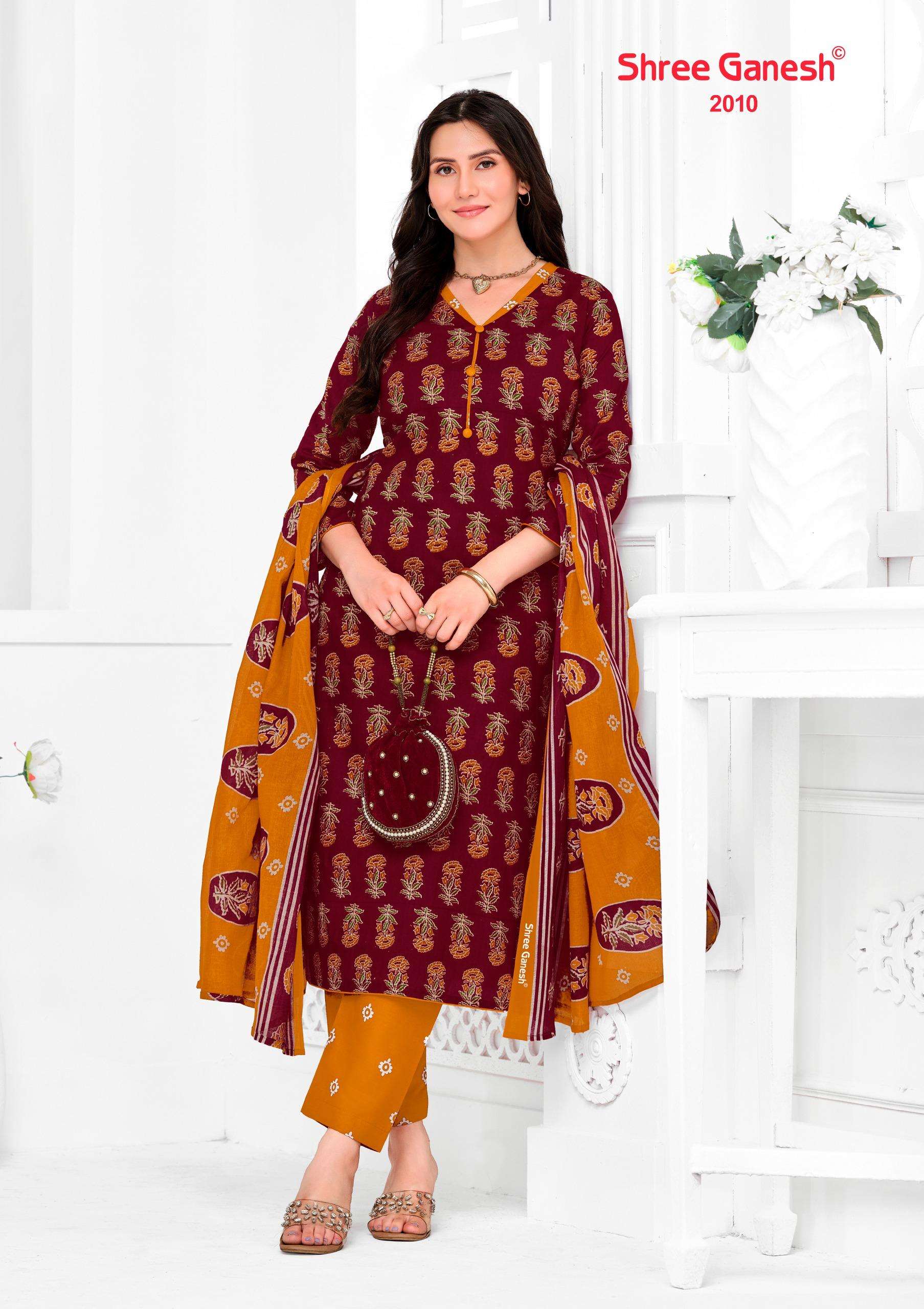 Shree Ganesh Vaani Vol 10 Cotton Dress Materal 36 pcs Catalogue
