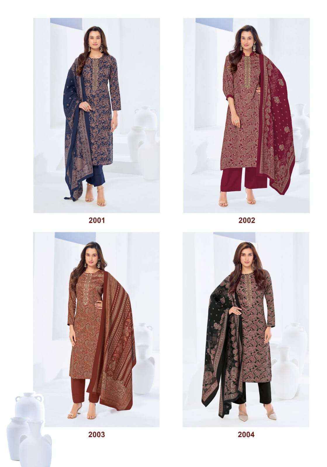 Suryajyoti Krista Vol 2 Jam Satin Dress 6 pcs Catalogue