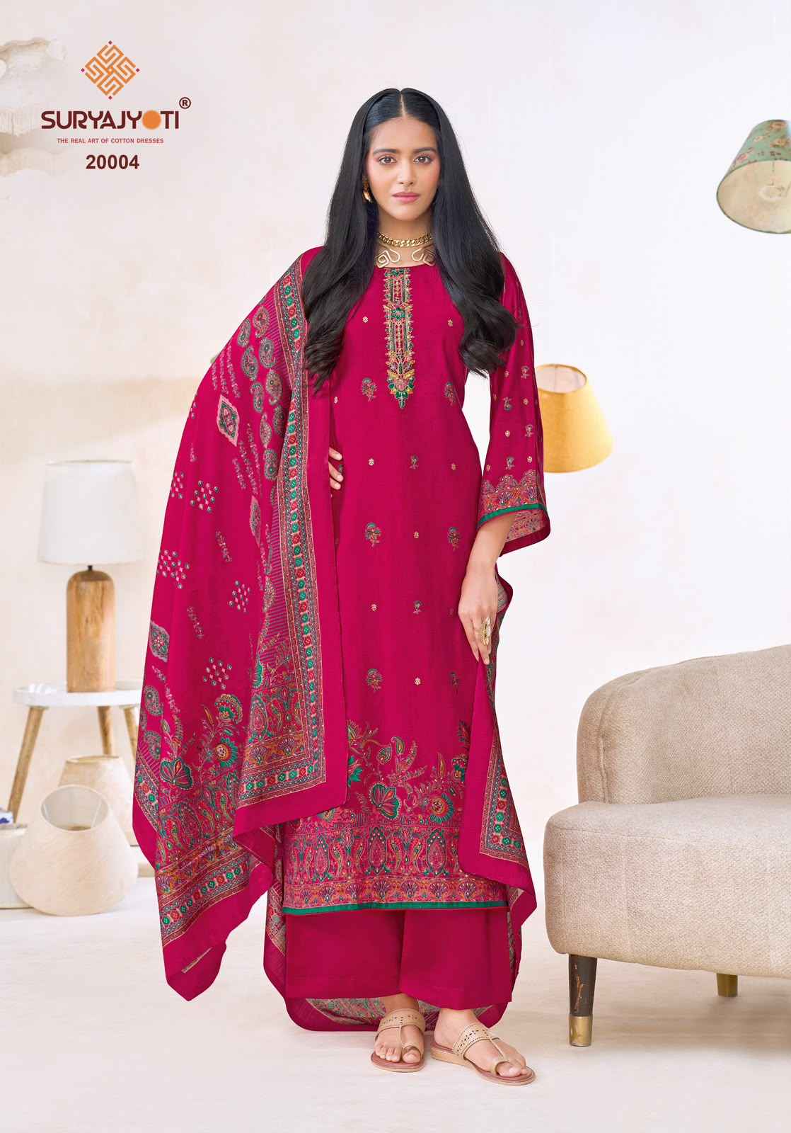 Suryajyoti Pushpa Vol 20 Modal Silk Dress Material 8 pcs Catalogue