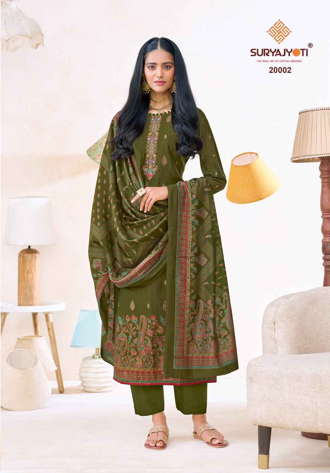 Suryajyoti Pushpa Vol 20 Modal Silk Dress Material 8 pcs Catalogue