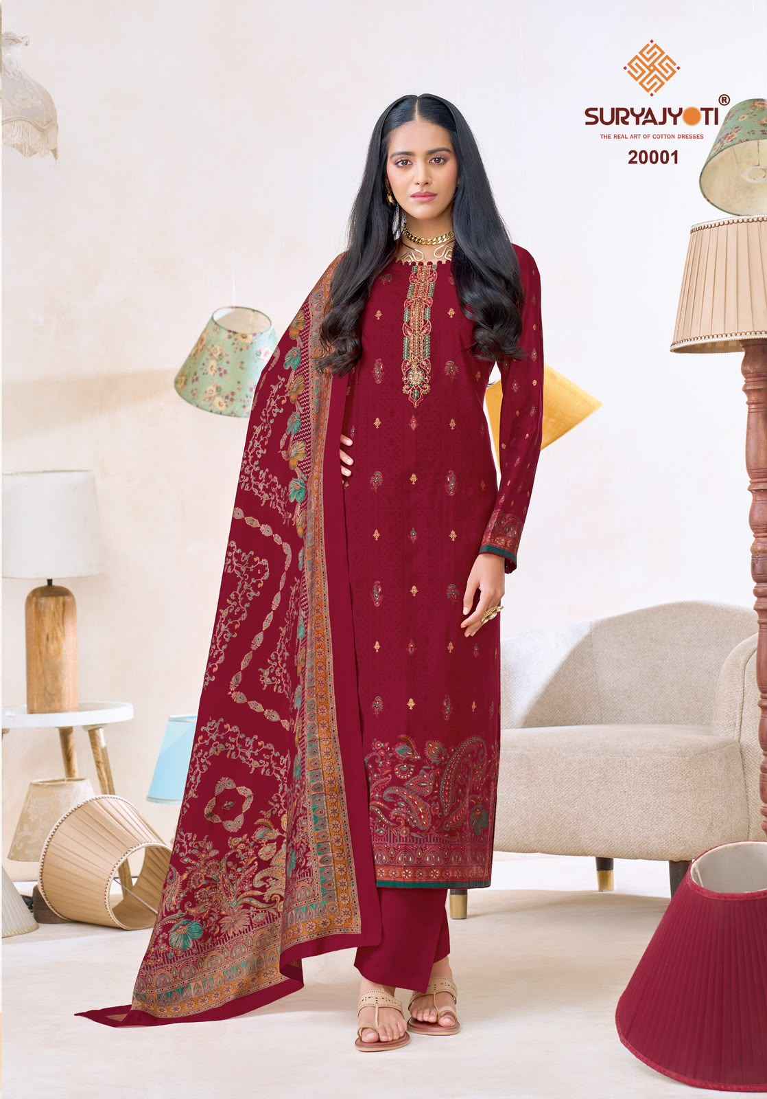 Suryajyoti Pushpa Vol 20 Modal Silk Dress Material 8 pcs Catalogue