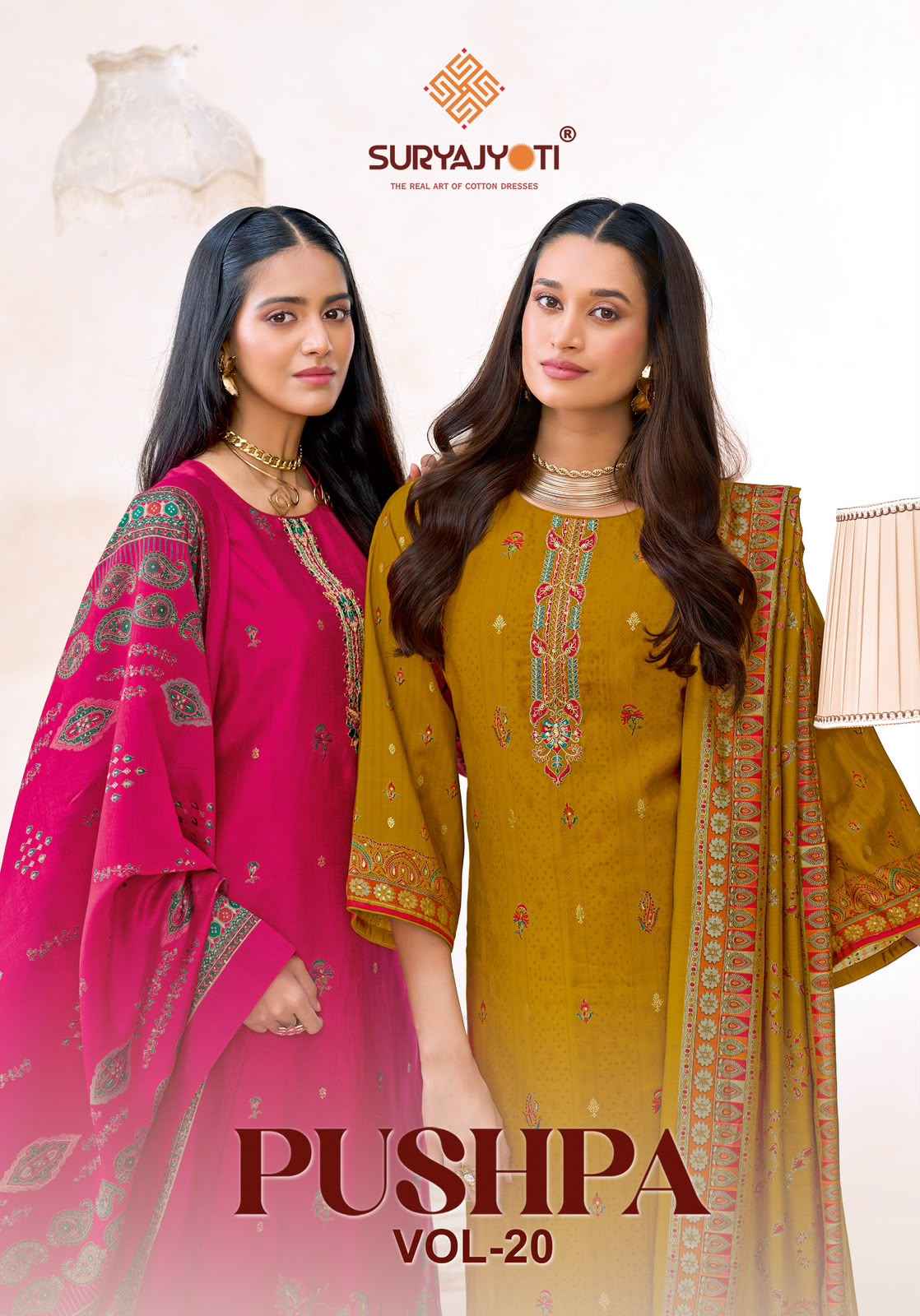 Suryajyoti Pushpa Vol 20 Modal Silk Dress Material 8 pcs Catalogue