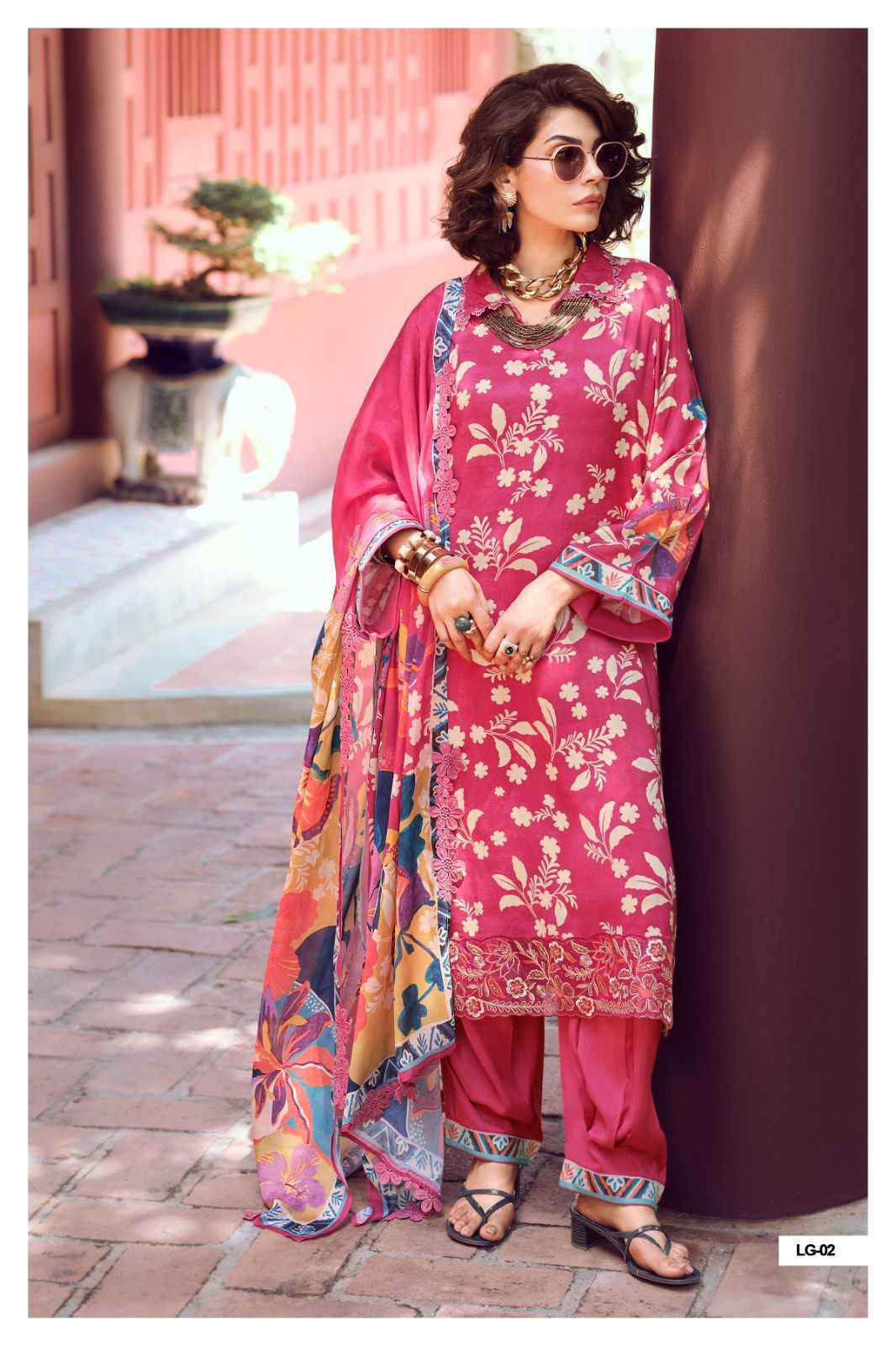 Varshaa Legend Viscose Muslin Dress Material 4 pcs Catalogue