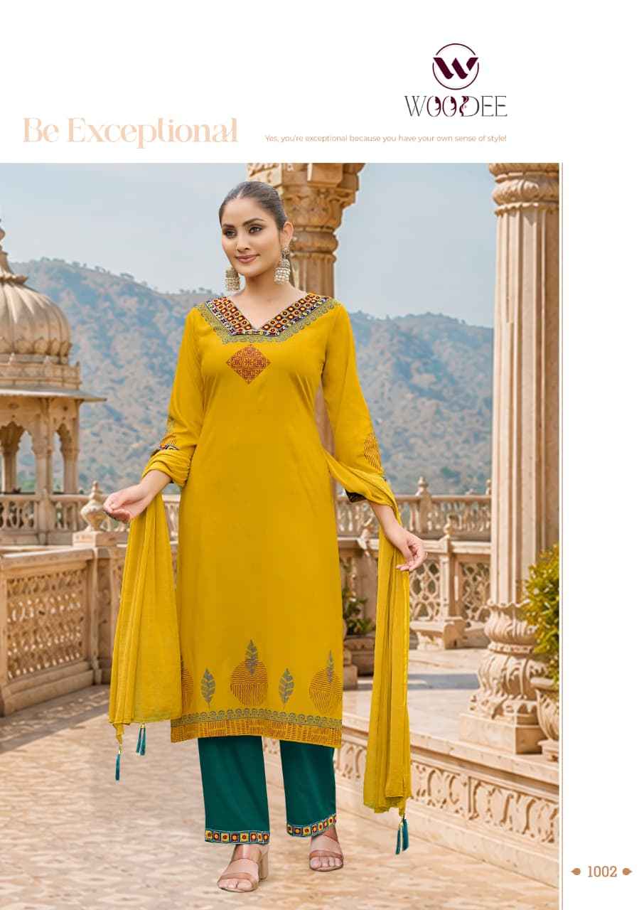 Woodee Noor Rayon Kurti Combo 6 pcs Catalogue