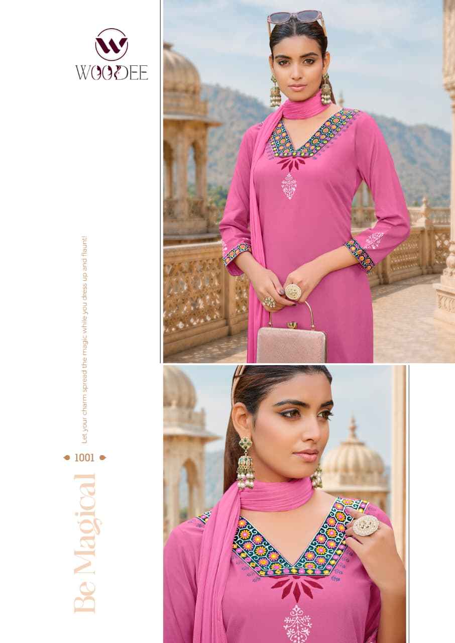 Woodee Noor Rayon Kurti Combo 6 pcs Catalogue