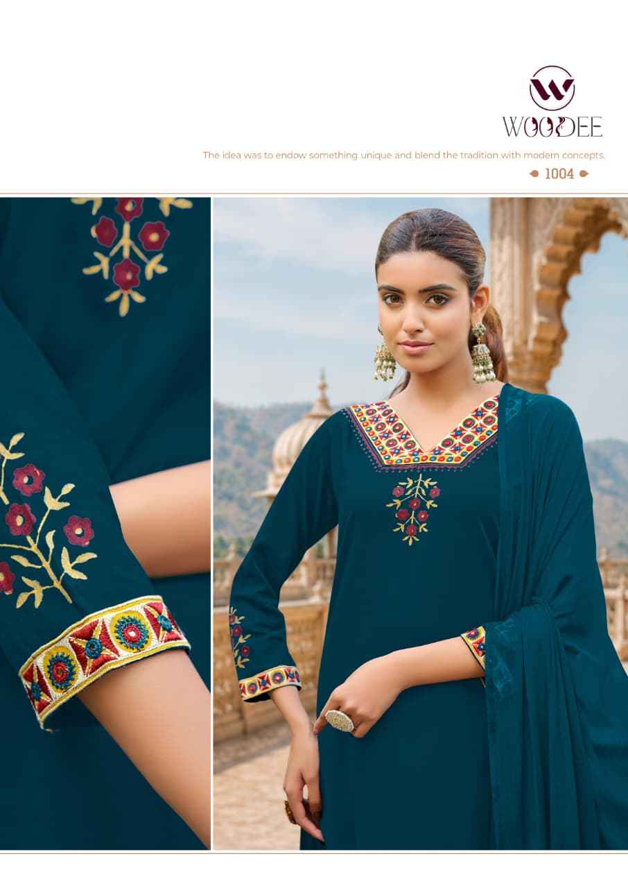 Woodee Noor Rayon Kurti Combo 6 pcs Catalogue