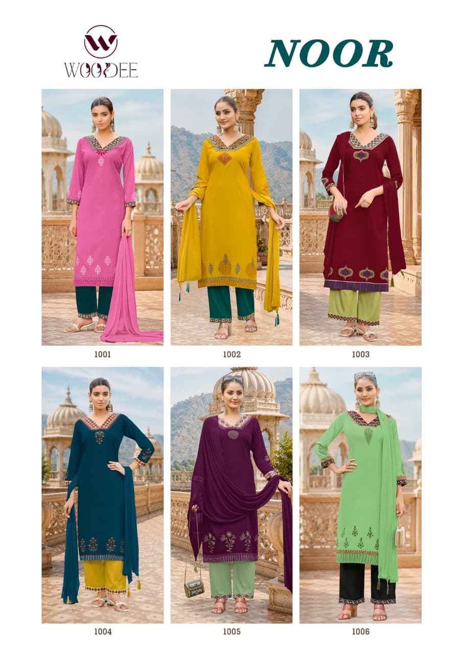 Woodee Noor Rayon Kurti Combo 6 pcs Catalogue