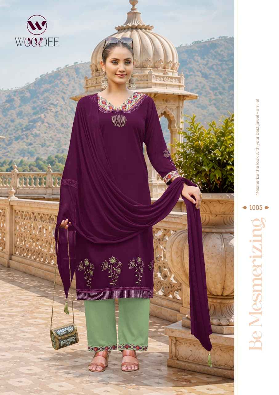 Woodee Noor Rayon Kurti Combo 6 pcs Catalogue