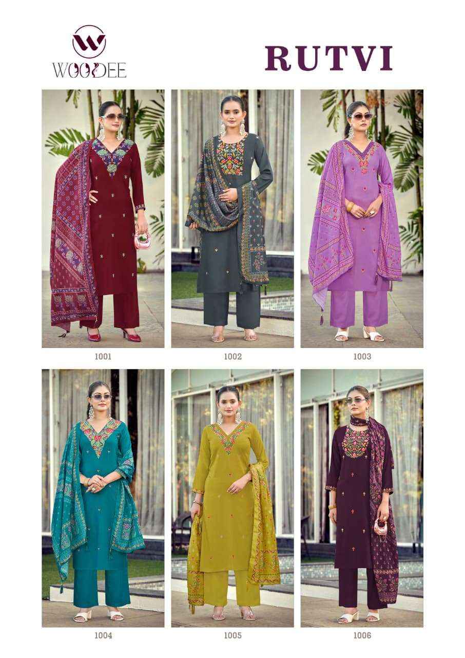 Woodee Rutavi Rayon Kurti Combo 6 pcs Catalogue