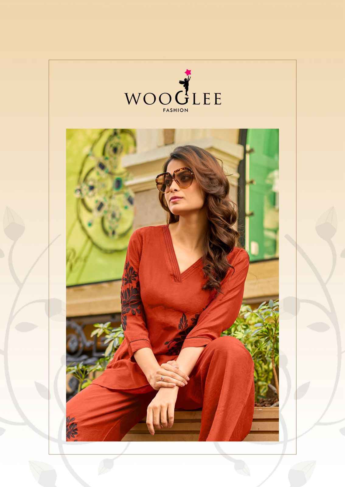 Wooglee Livonia Viscose Weaving Co ord Set 5 pcs Catalogue