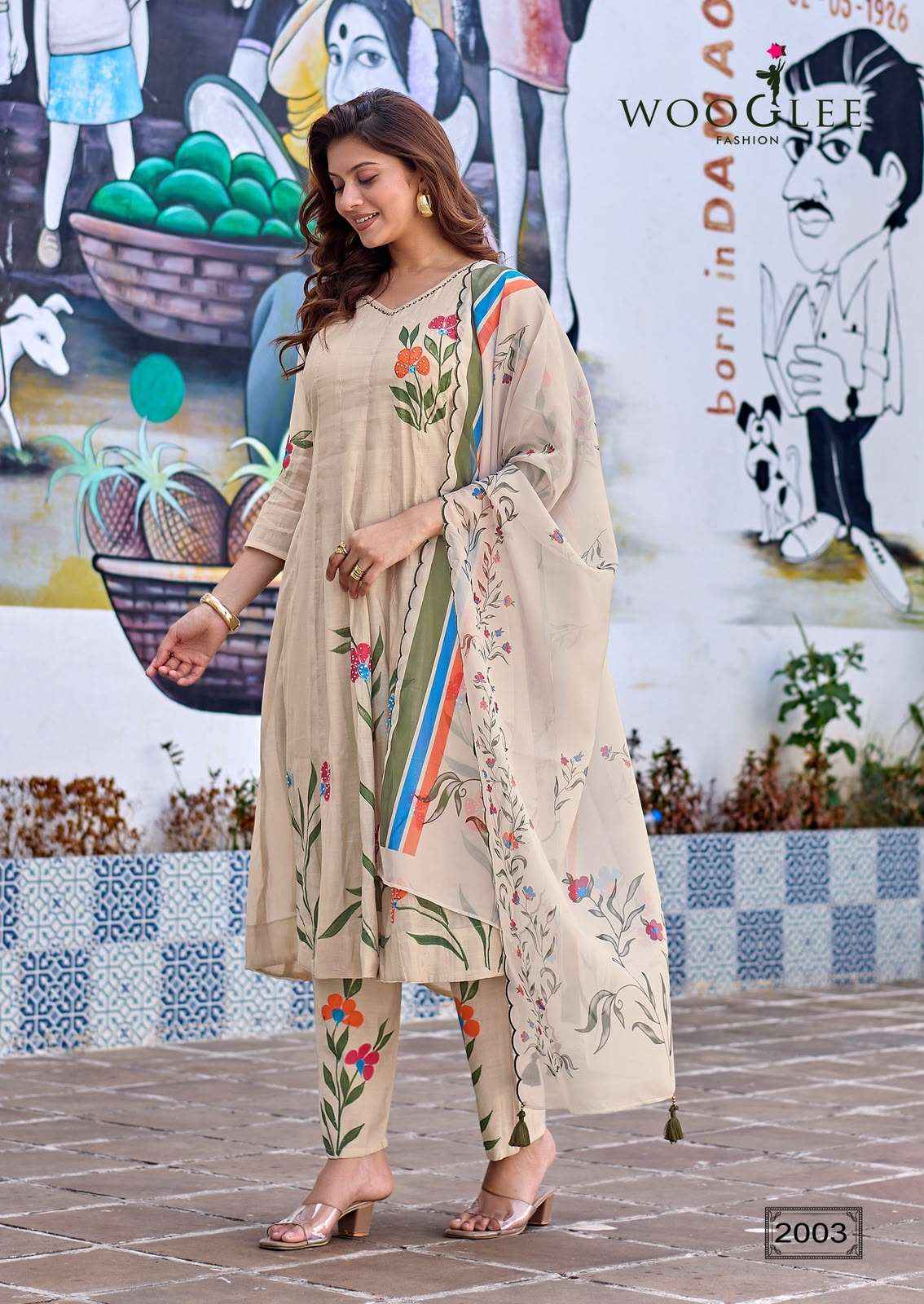 Wooglee Varnika Chanderi Silk Kurti Combo 4 pcs Catalogue