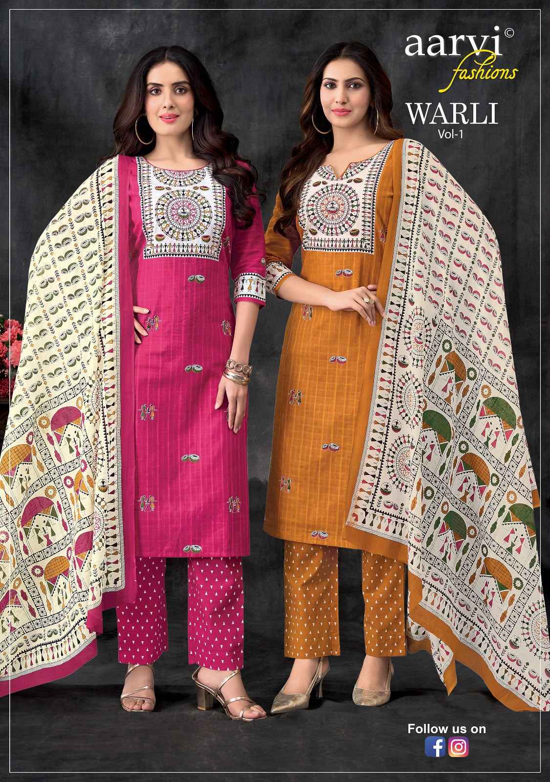 Aarvi Fashion Warli Vol 1 Radymade Cotton Dress 8 pcs Catalogue
