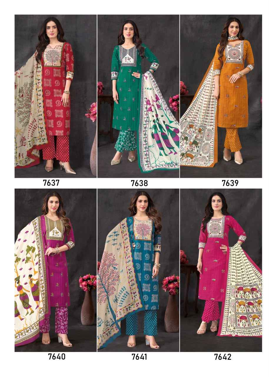 Aarvi Fashion Warli Vol 1 Radymade Cotton Dress 8 pcs Catalogue