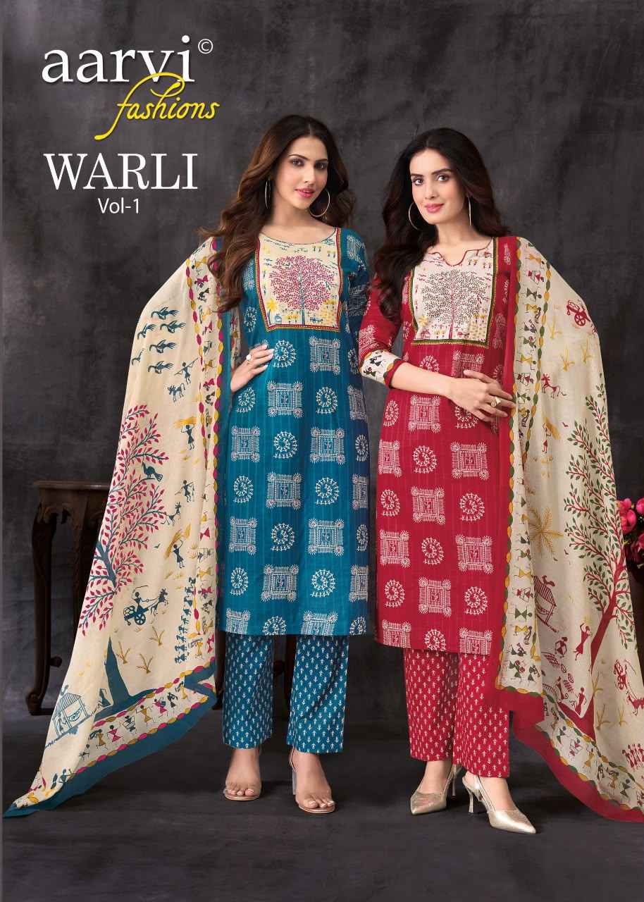 Aarvi Fashion Warli Vol 1 Radymade Cotton Dress 8 pcs Catalogue