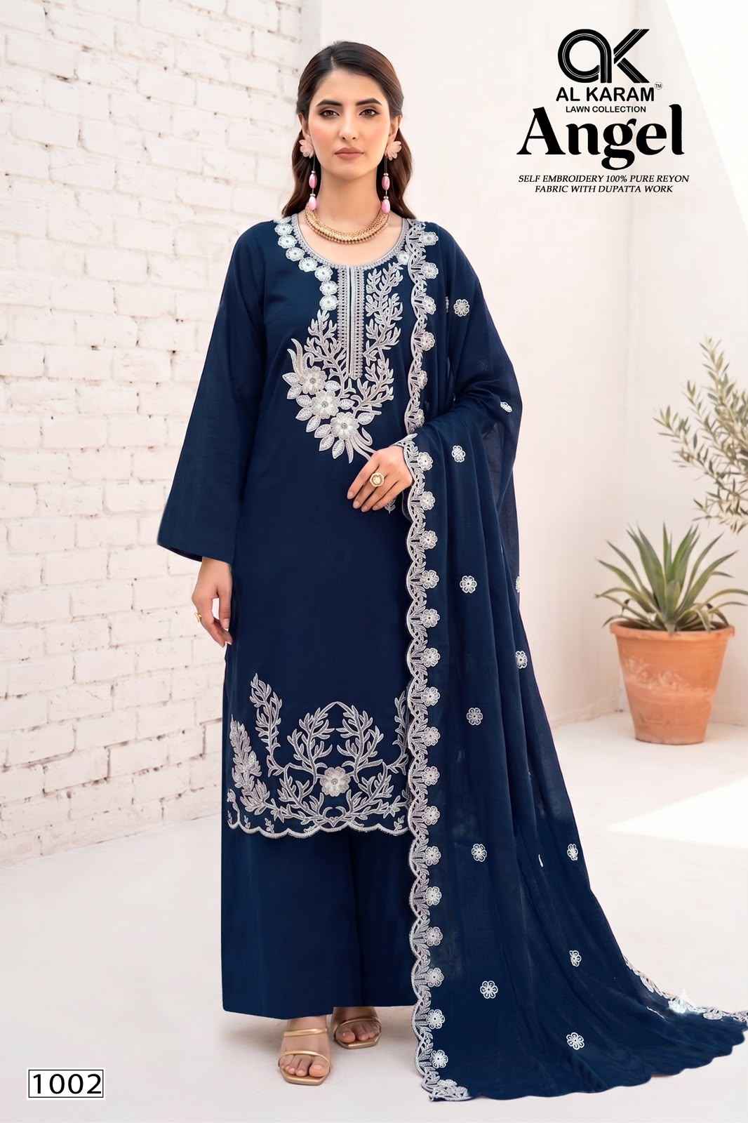 Al Karam Angel Rayon Dress Material 5 pcs Catalogue