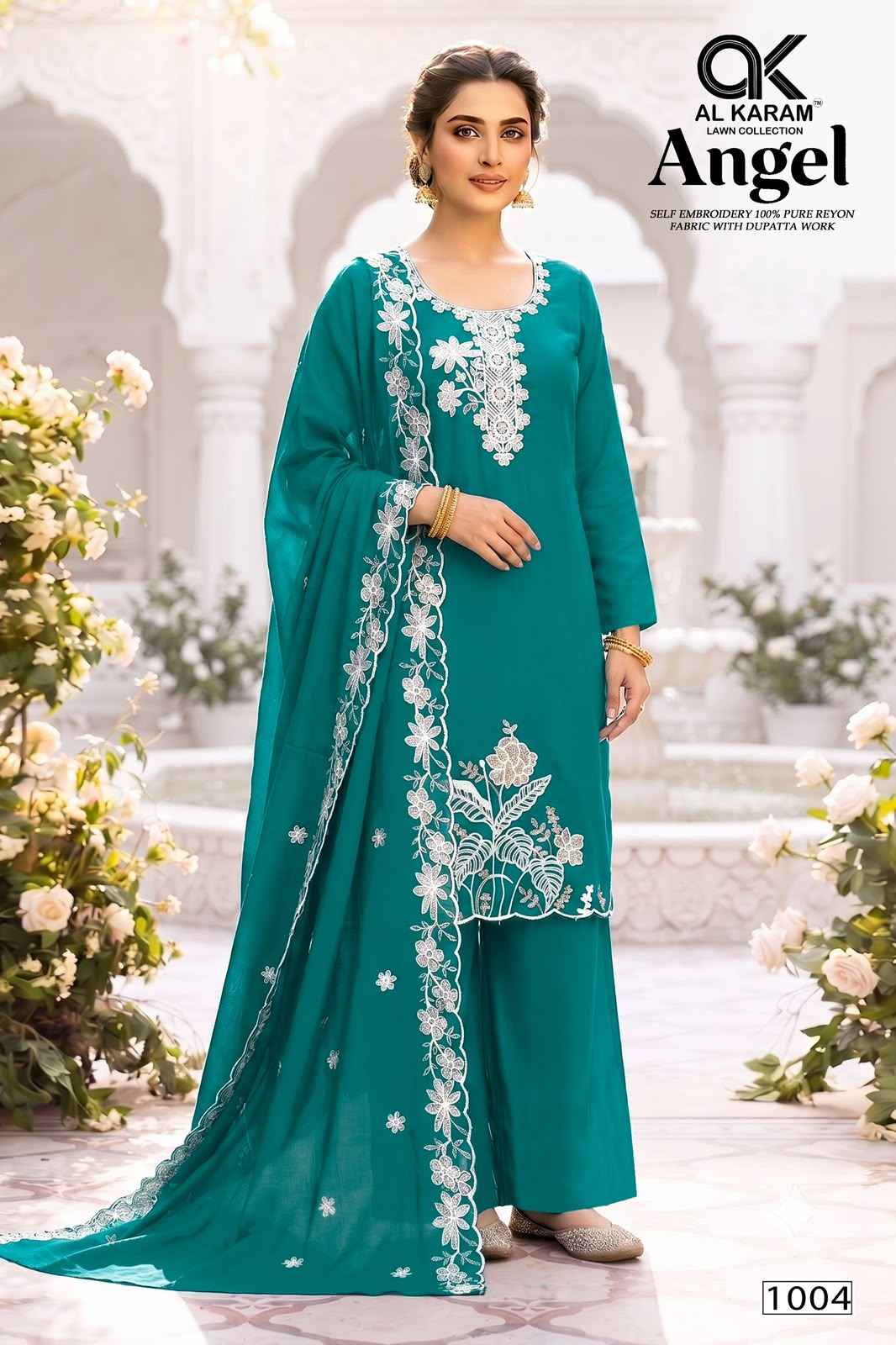 Al Karam Angel Rayon Dress Material 5 pcs Catalogue