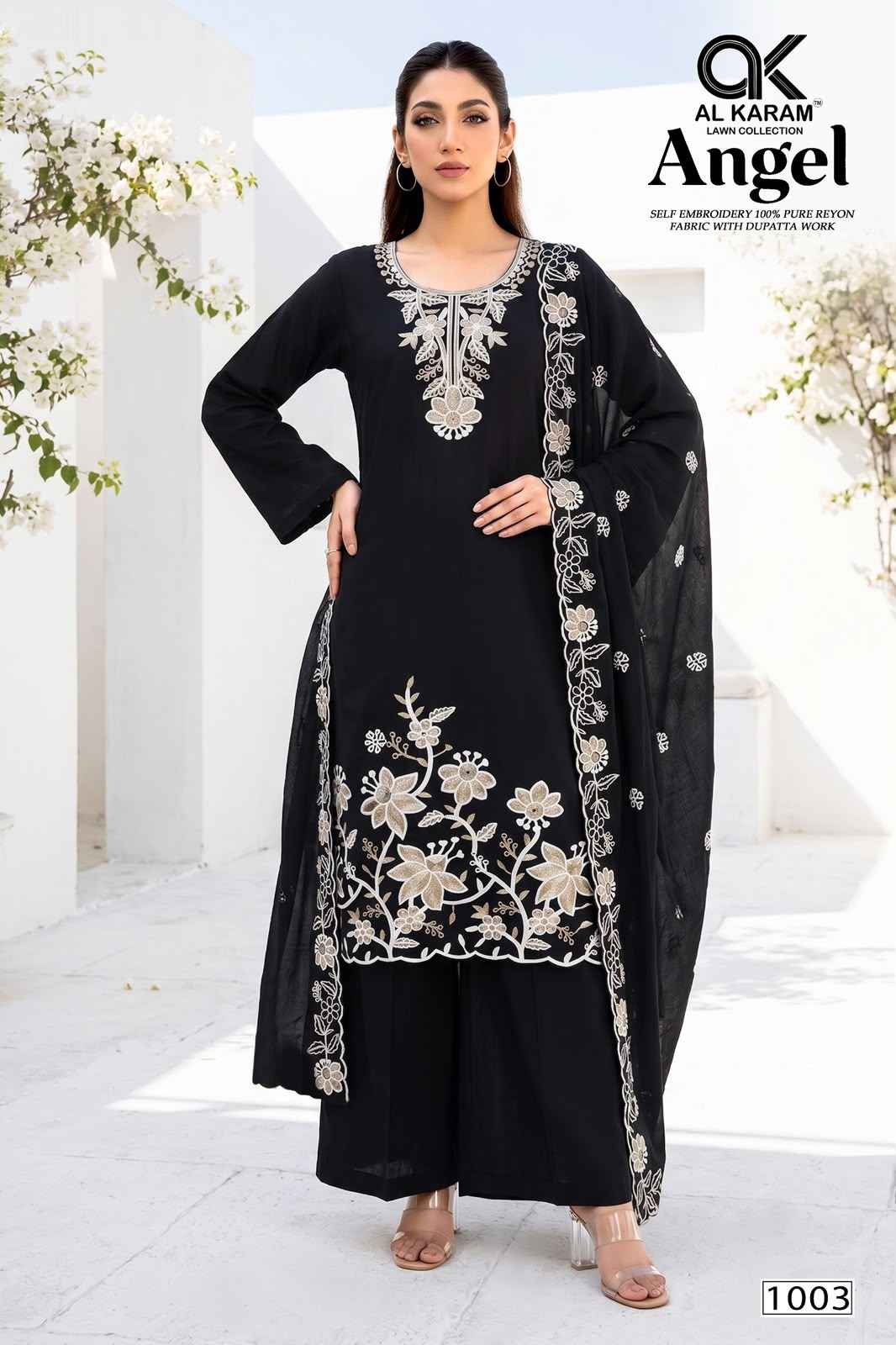 Al Karam Angel Rayon Dress Material 5 pcs Catalogue