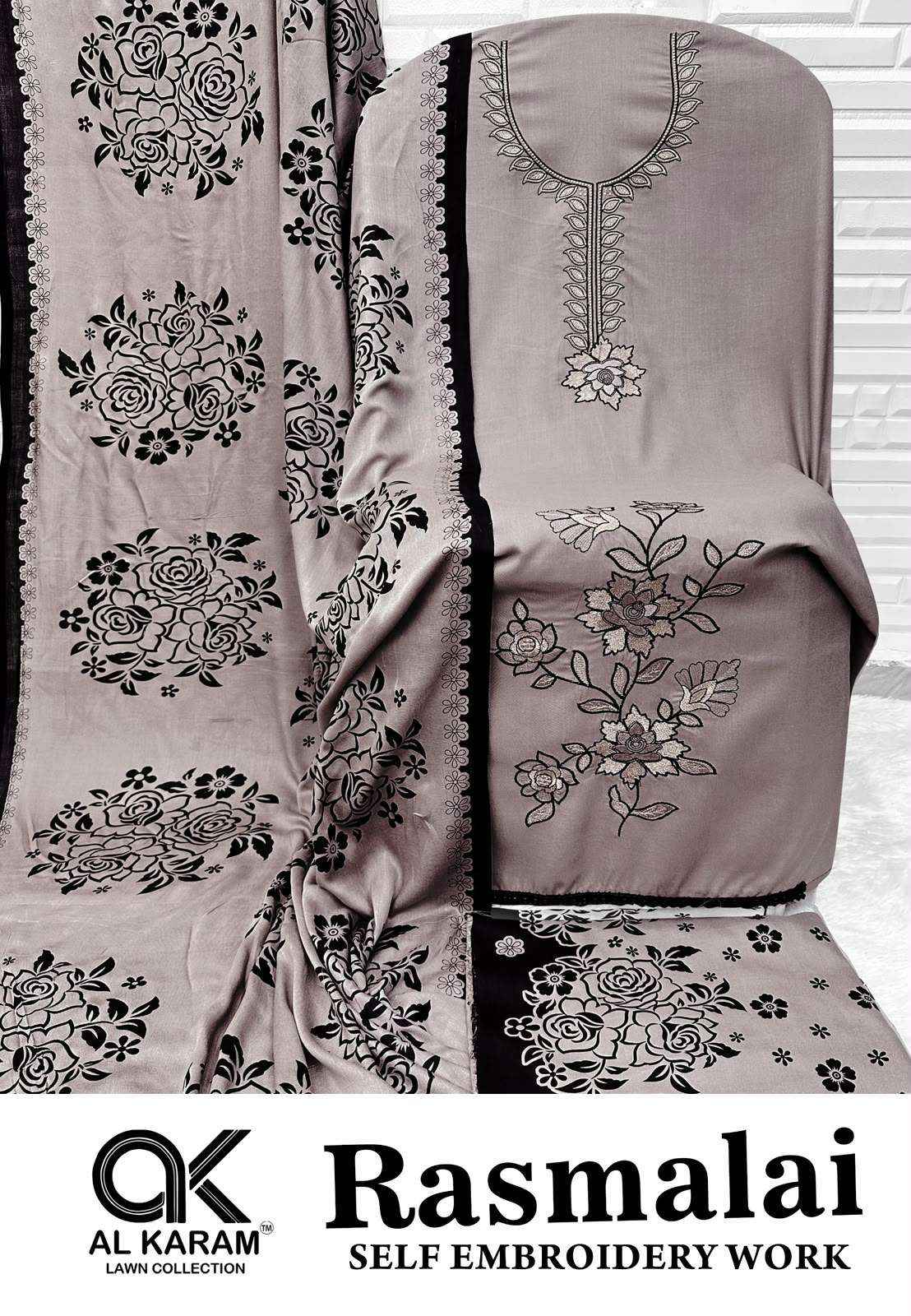 Al Karam Rasmalai Rayon Dress Material 5 pcs Catalogue