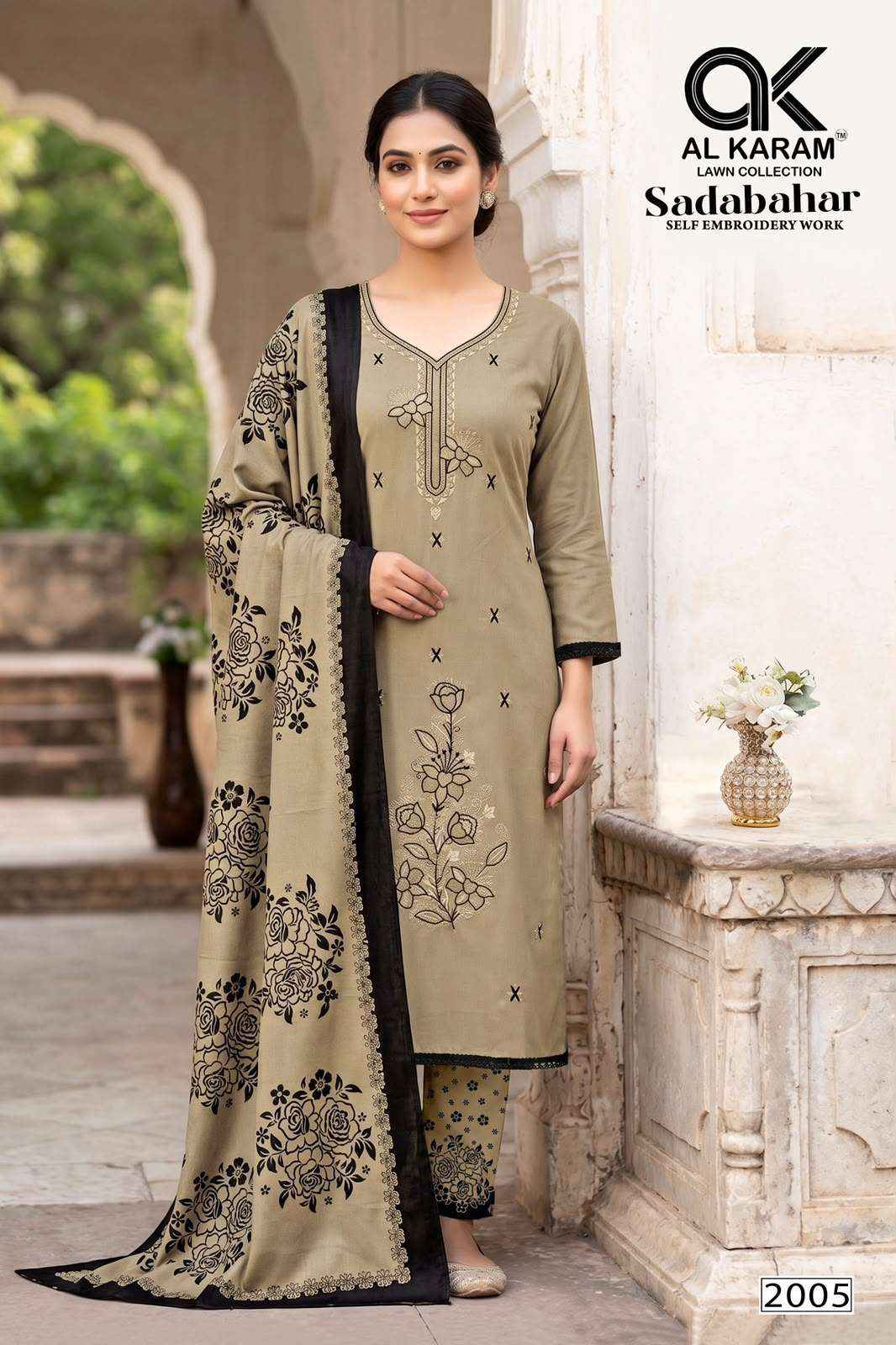 Al Karam Sadabahar Vol 2 Rayon Dress Material 5 pcs Catalogue