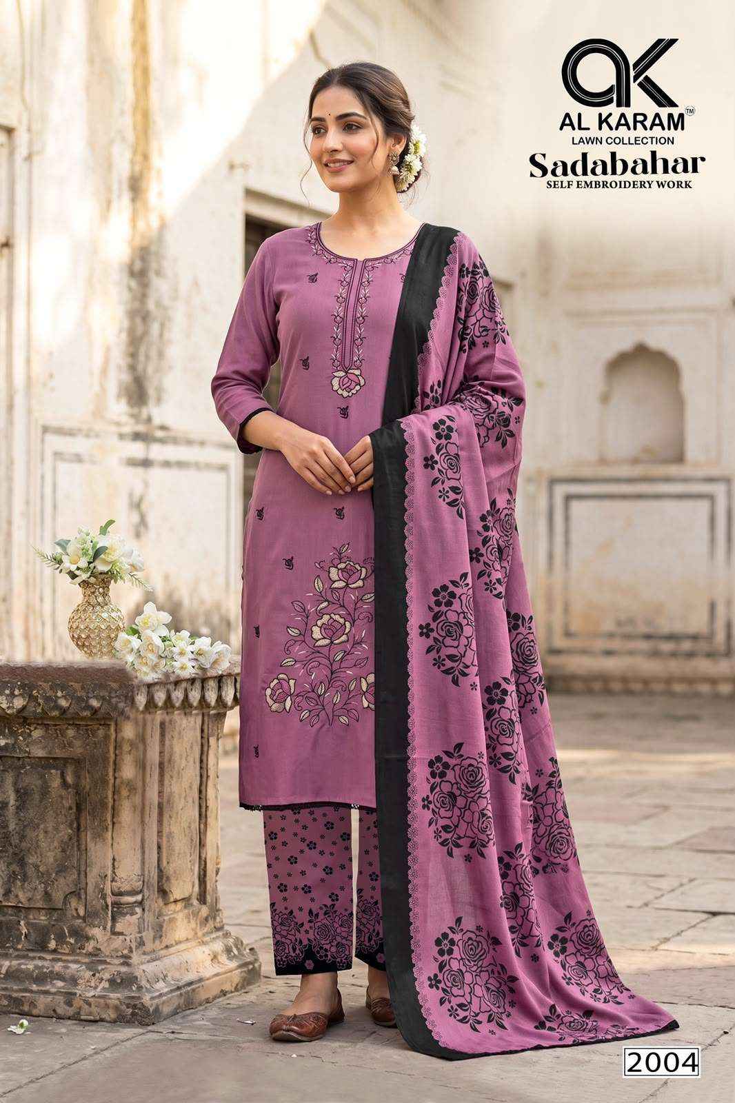 Al Karam Sadabahar Vol 2 Rayon Dress Material 5 pcs Catalogue