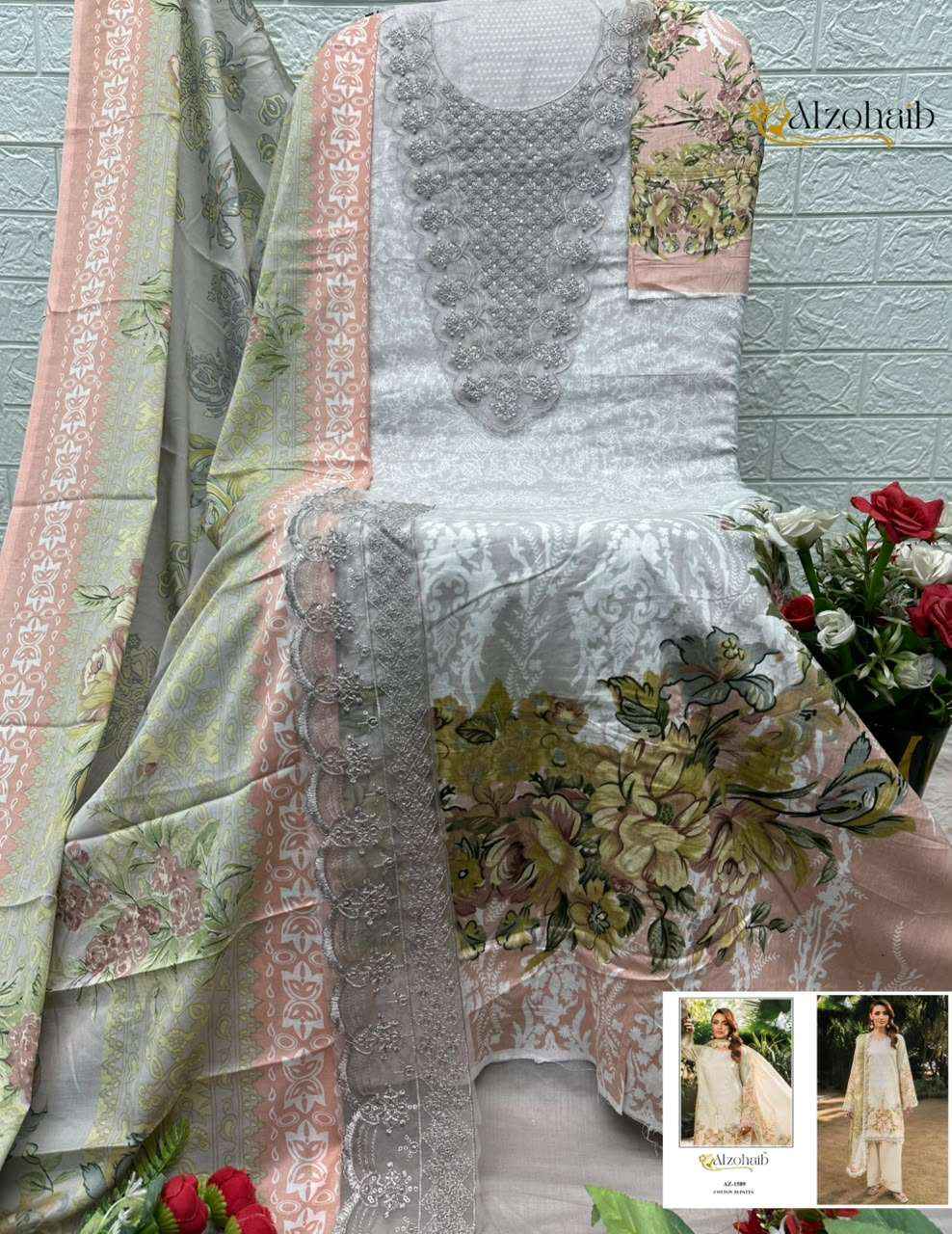Al Zohaib Noura Vol 2 Cotton Dress Material 4 pcs Catalogue