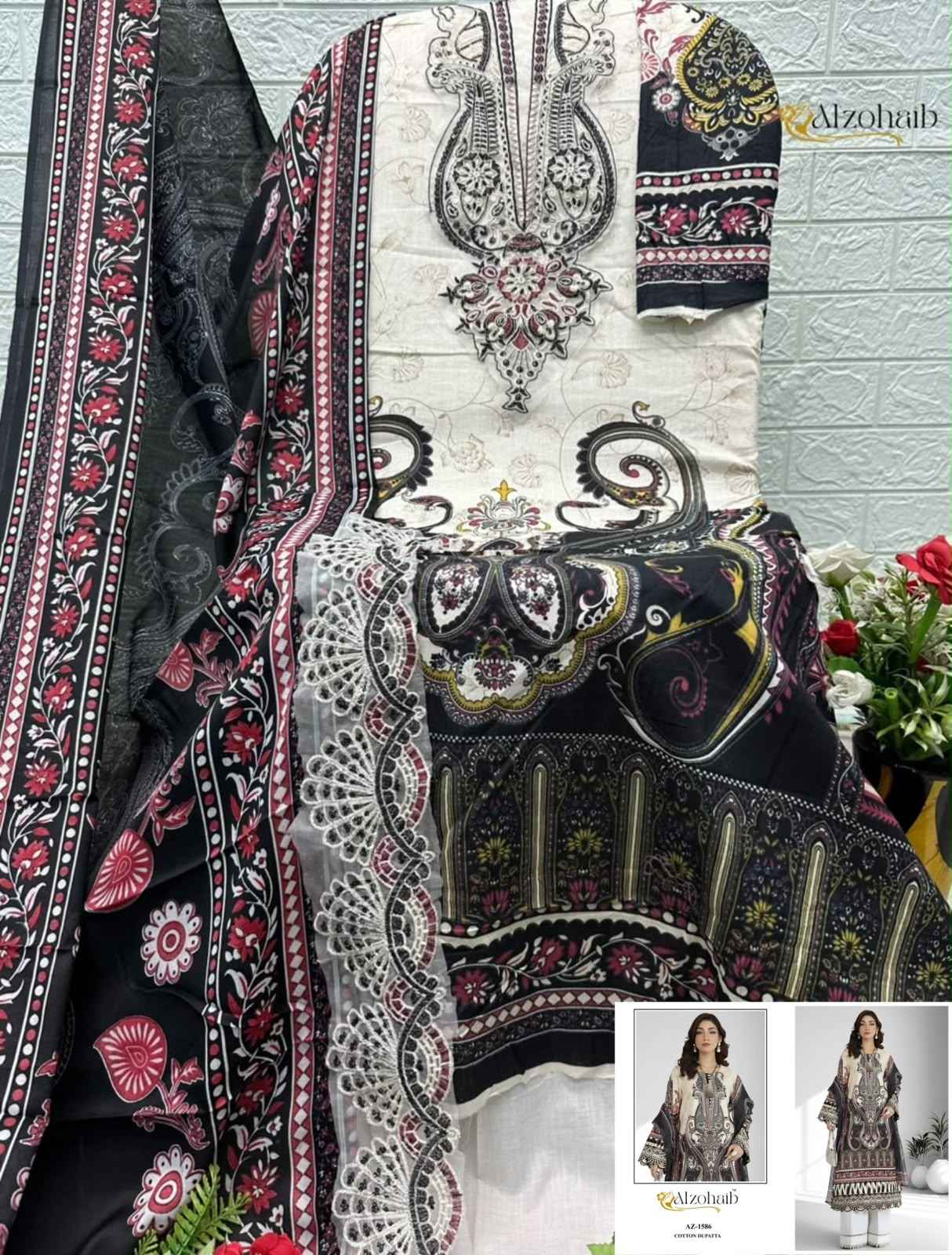 Al Zohaib Nura Vol 1 Cotton Dress Material 4 pcs Catalogue