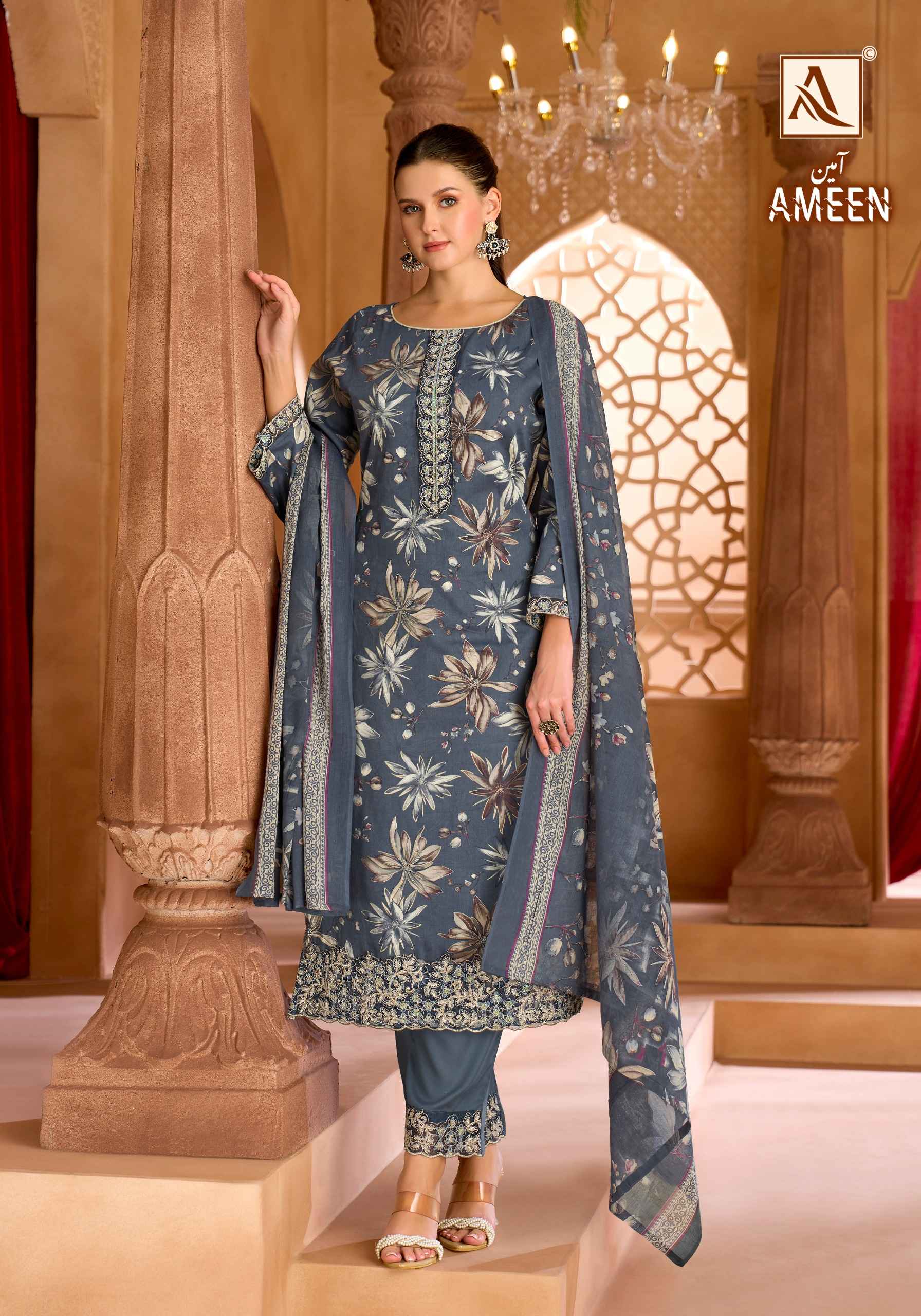 Alok Ameen Zam Cotton Dress Material 6 pcs Catalogue