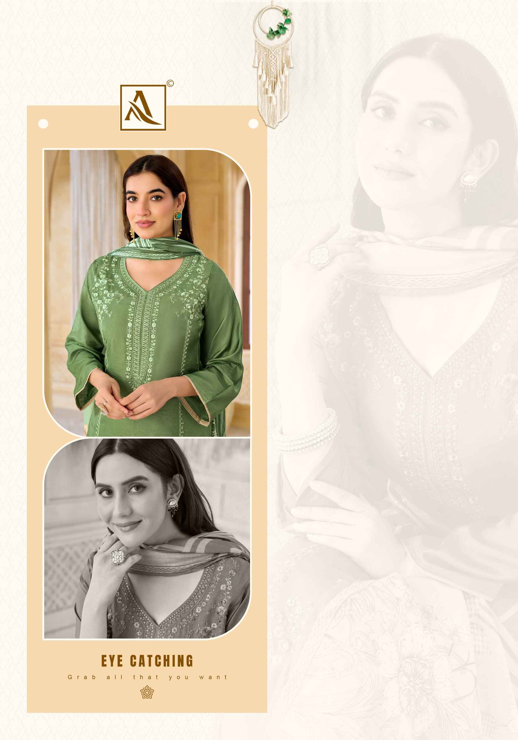 Alok Desi Girl Edition 6 Viscose Maslin Dress Material 4 pcs Catalogue