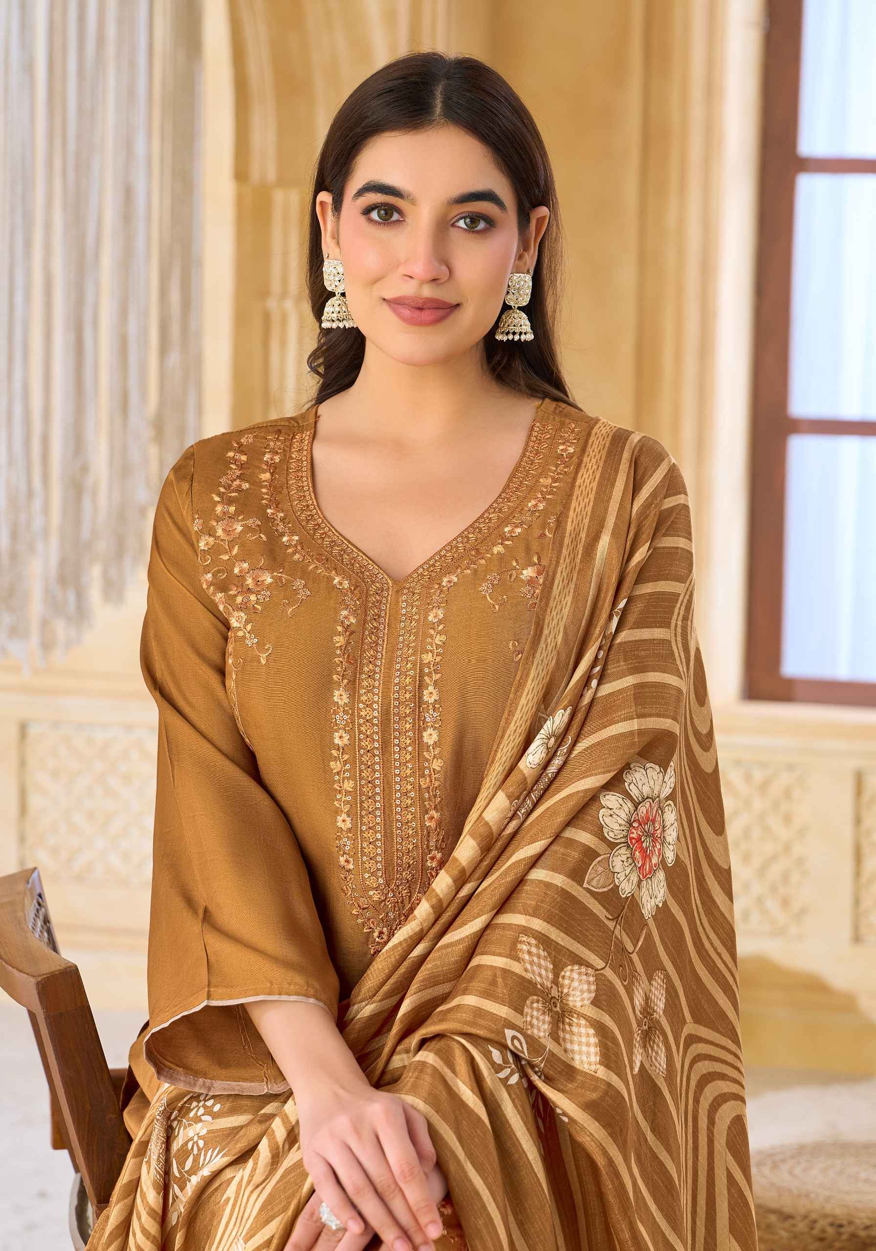 Alok Desi Girl Edition 6 Viscose Maslin Dress Material 4 pcs Catalogue