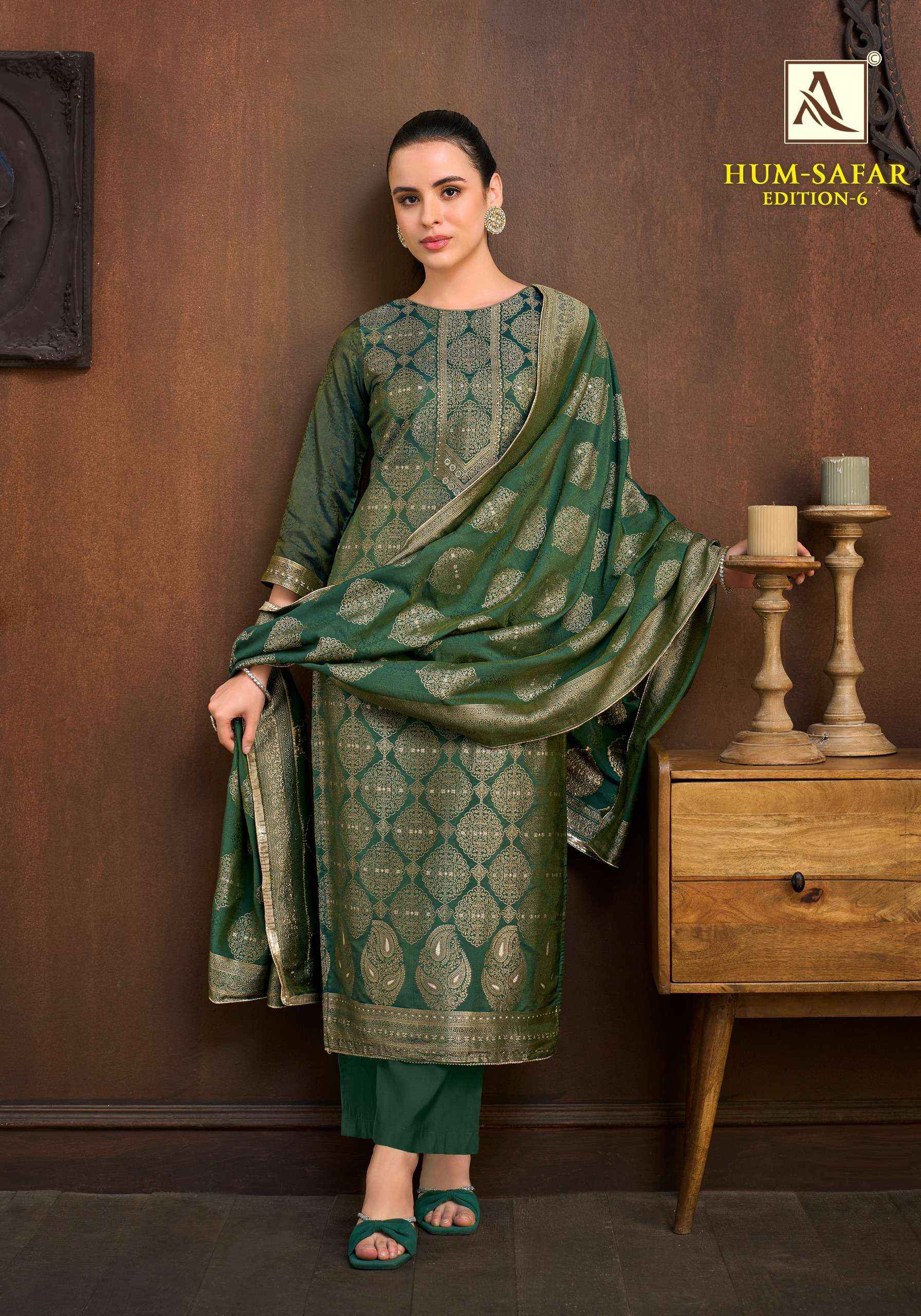 Alok Hum-Safar Edition 6 Viscose Jacquard Dress Material 6 pcs Catalogue