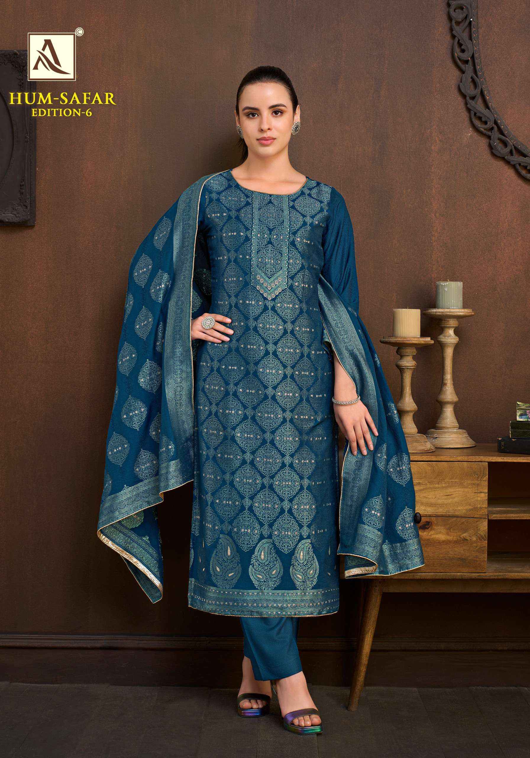 Alok Hum-Safar Edition 6 Viscose Jacquard Dress Material 6 pcs Catalogue