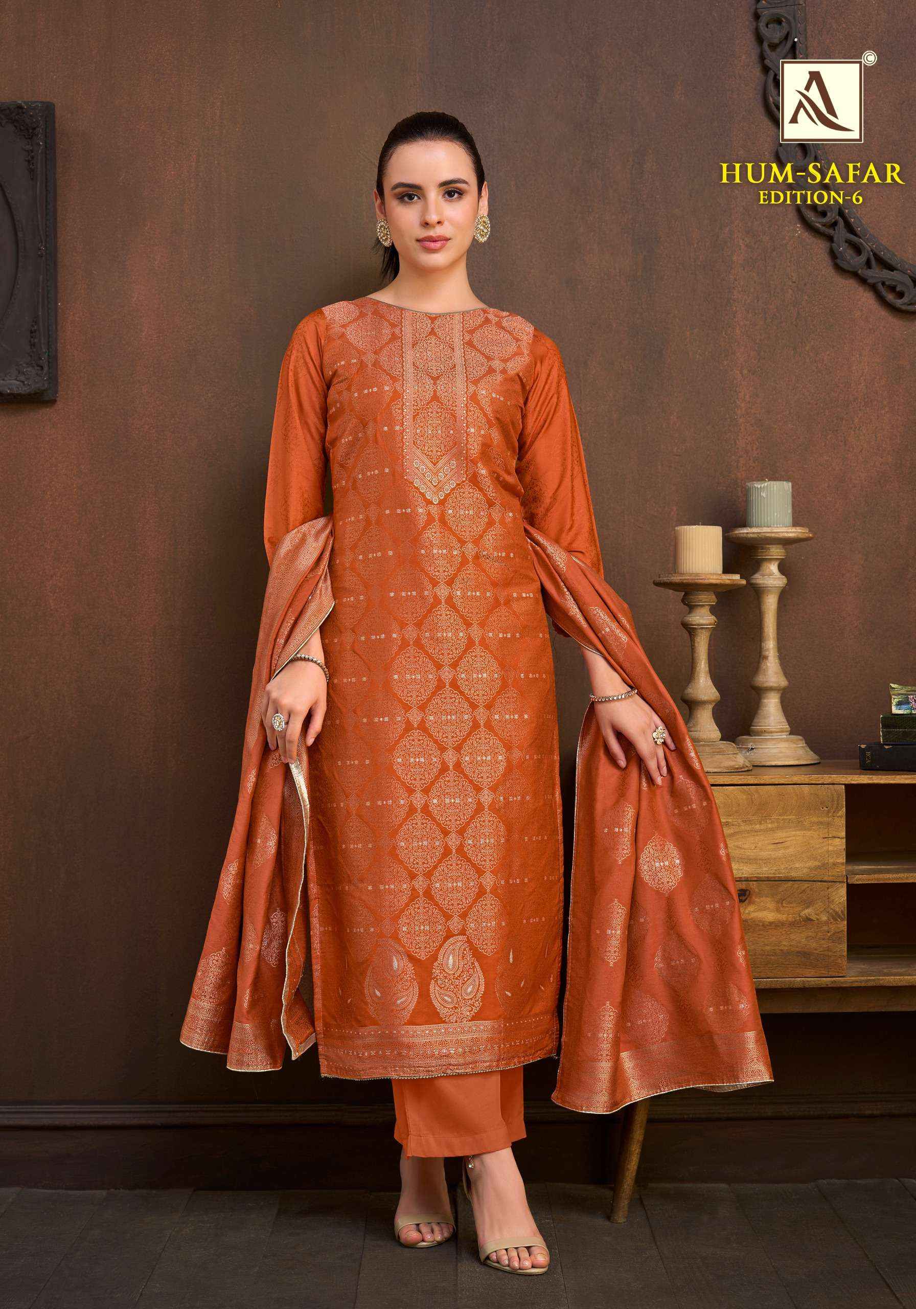 Alok Hum-Safar Edition 6 Viscose Jacquard Dress Material 6 pcs Catalogue