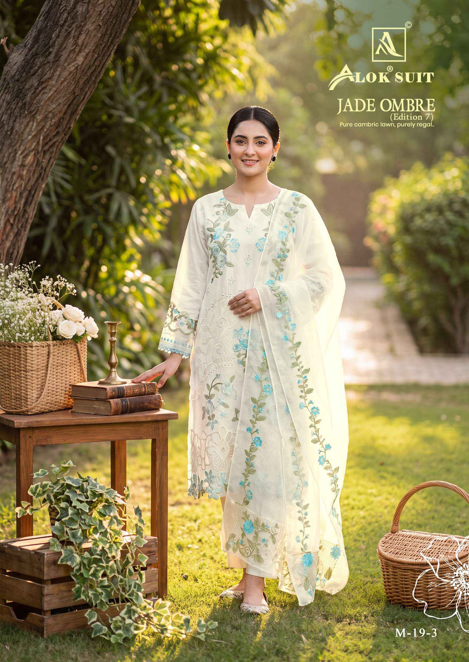Alok Jade Ombre Edition 7 Lawn Cotton Dress Material 6 pcs Catalogue