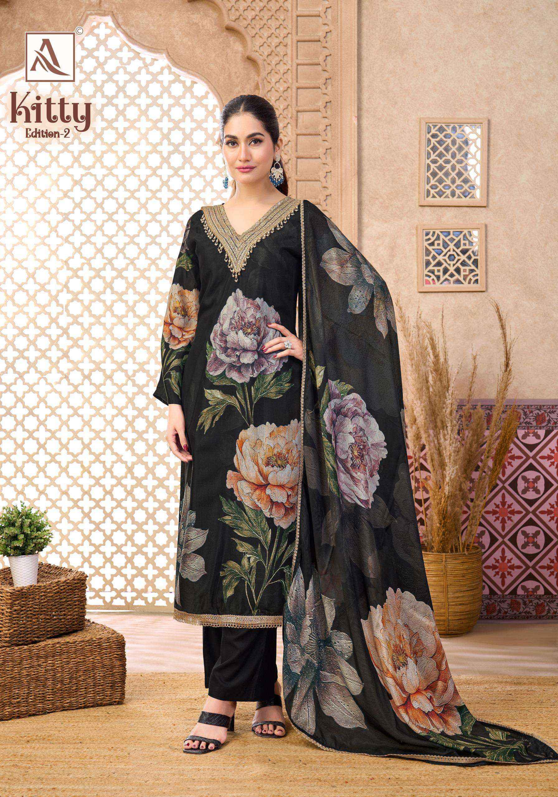 Alok Kitty Edition 2 Viscose Dress Material 6 pcs Catalogue