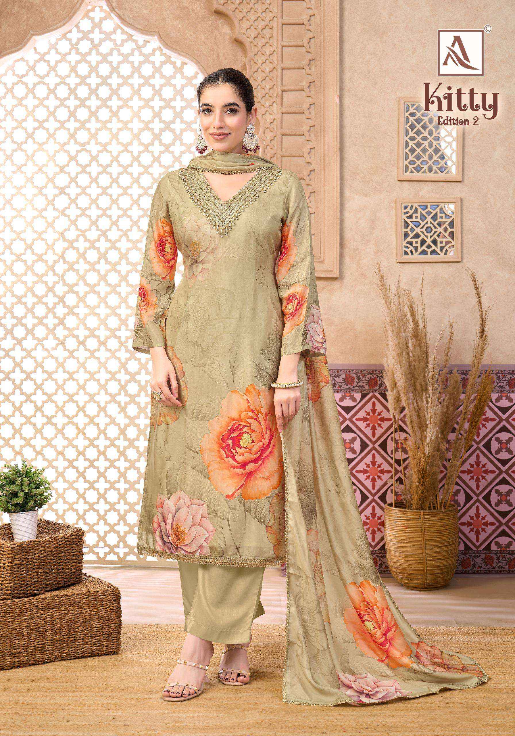 Alok Kitty Edition 2 Viscose Dress Material 6 pcs Catalogue