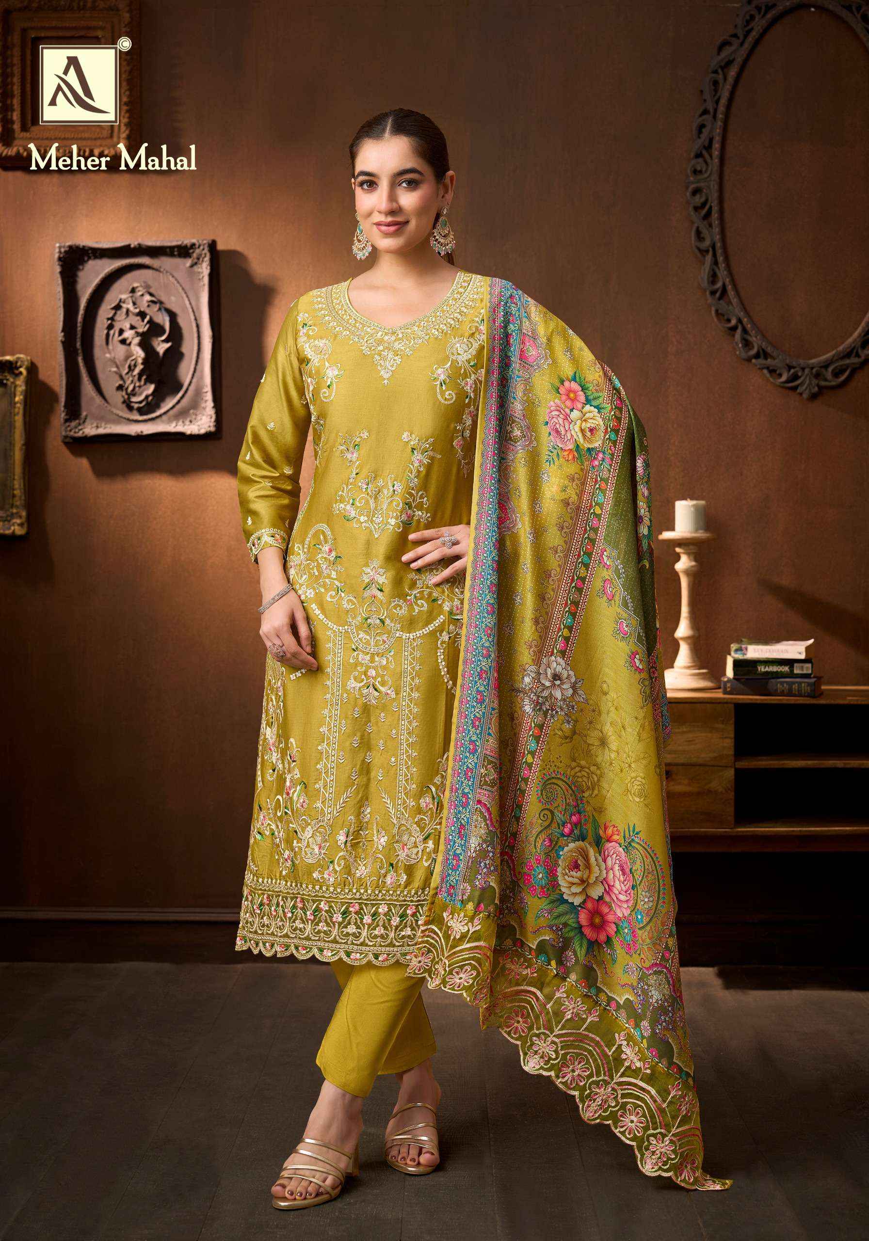 Alok Meher Mahal Jam Cotton Dress Material 4 pcs Catalogue
