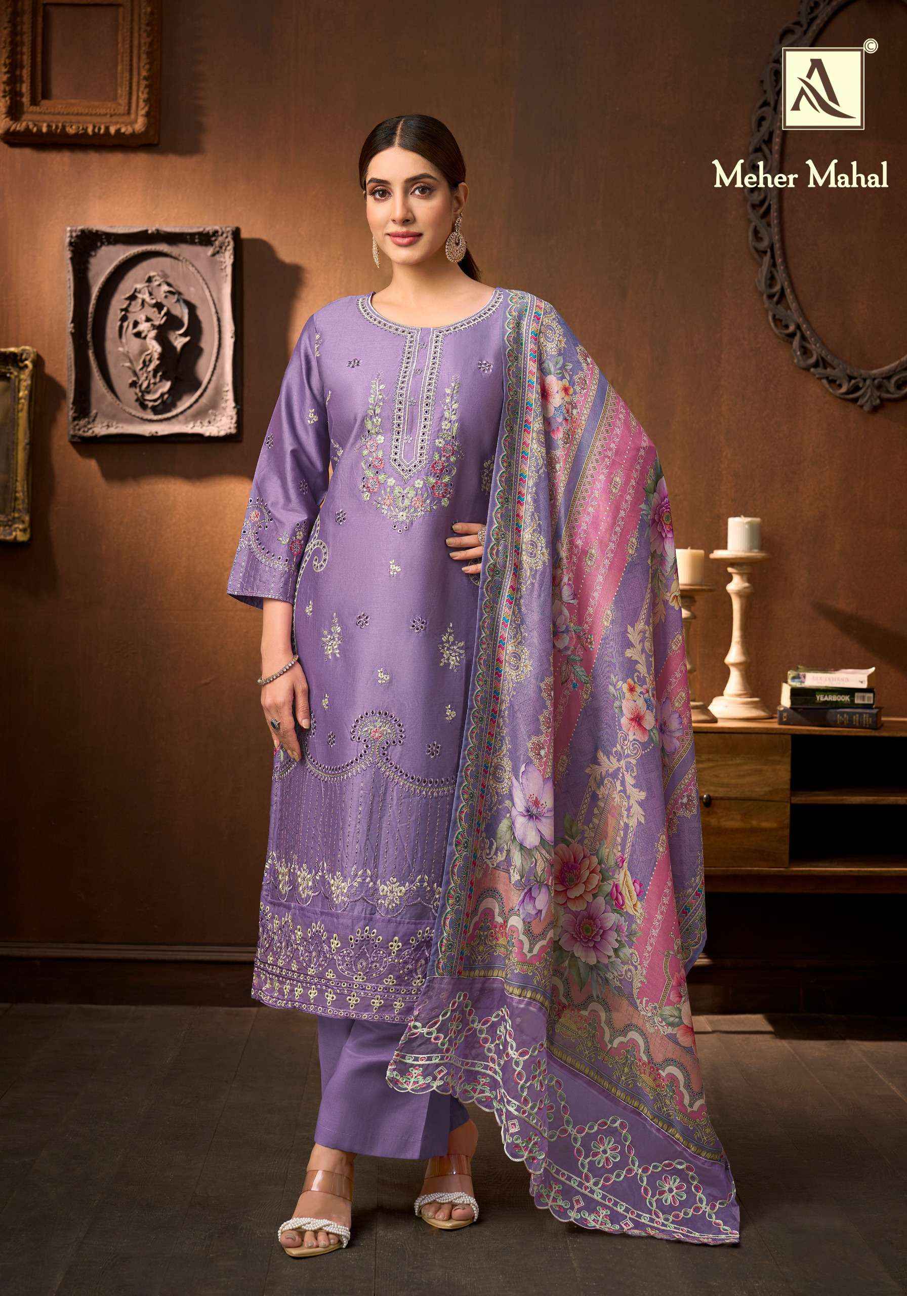Alok Meher Mahal Jam Cotton Dress Material 4 pcs Catalogue