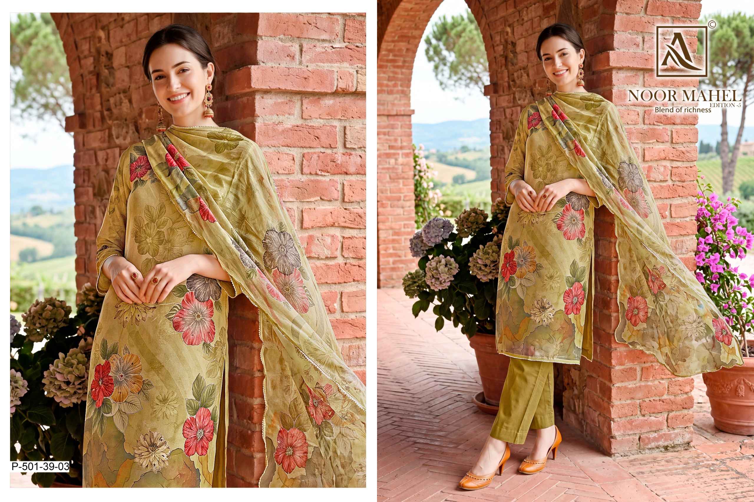 Alok Noor Mahel Edition 5 Viscose Dress Material 4 pcs Catalogue