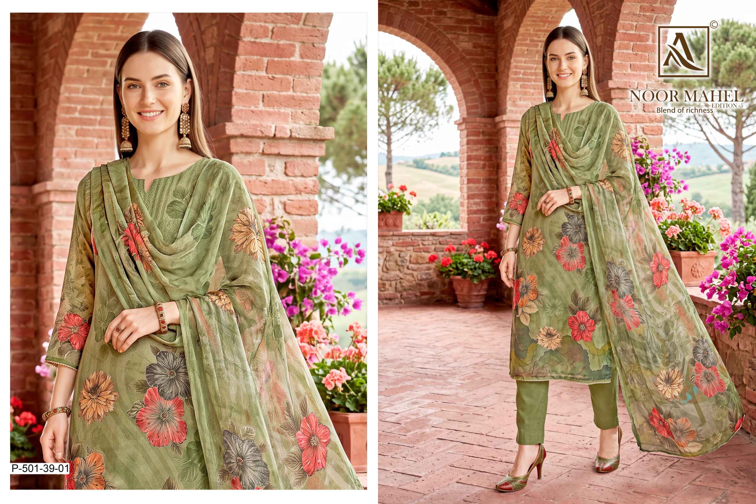 Alok Noor Mahel Edition 5 Viscose Dress Material 4 pcs Catalogue