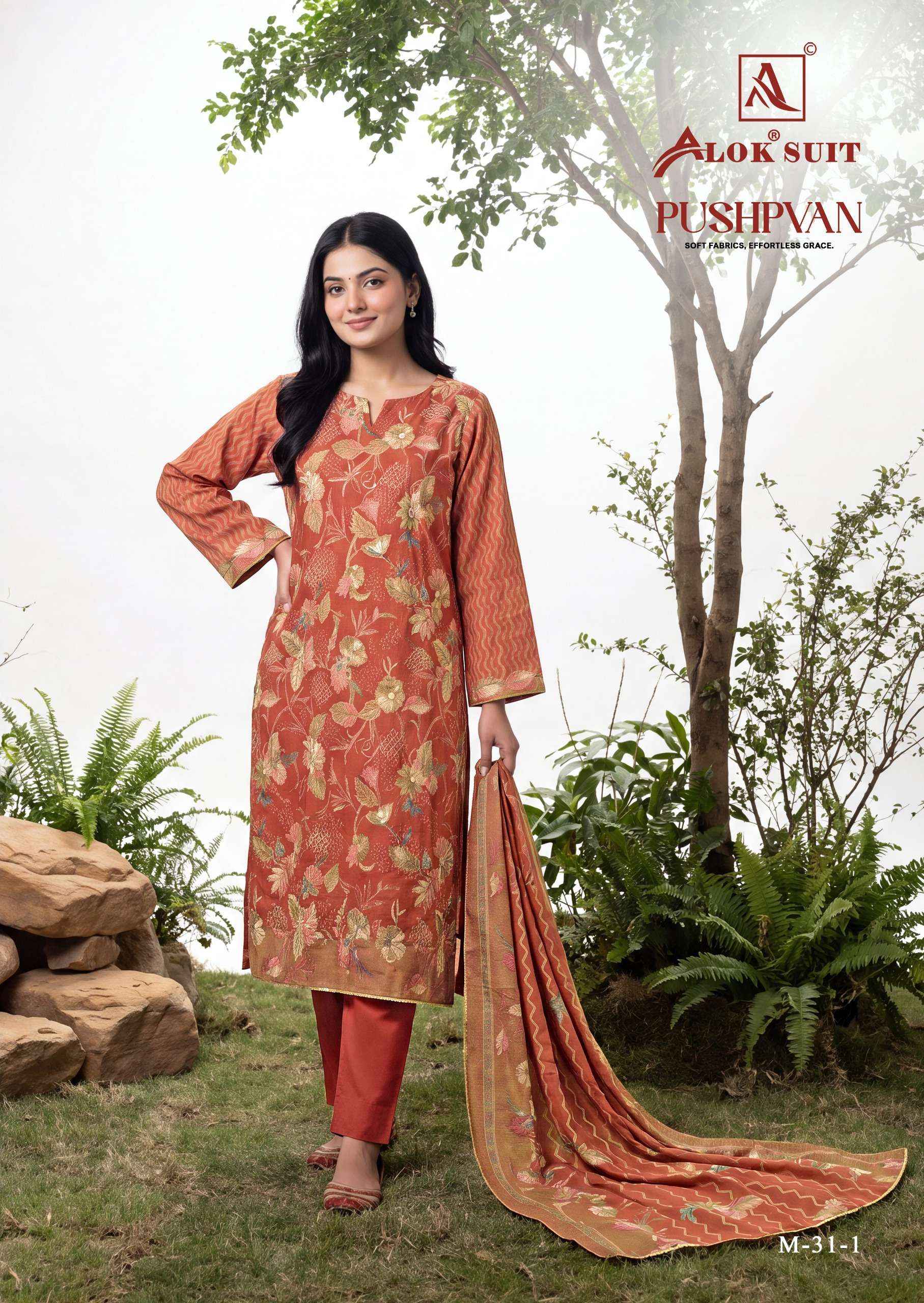 Alok Pushpvan Modal Dress Material 6 pcs Catalogue