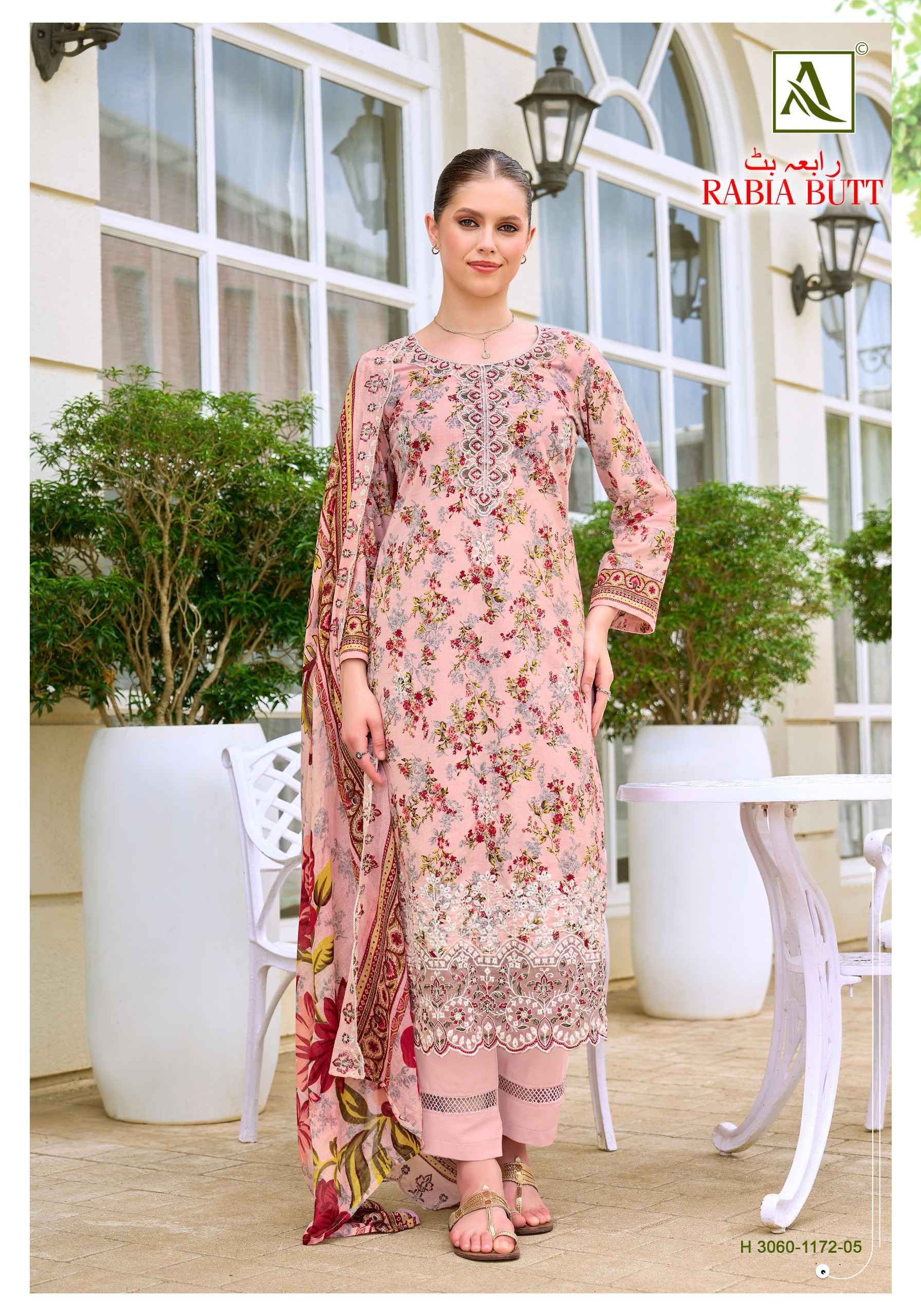 Alok Rabia Butt Cambric Cotton Dress Material 8 pcs Catalogue