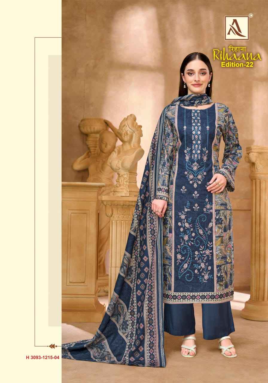 Alok Rihaana Edition 22 Cambric Cotton Dress Material 6 pcs Catalogue