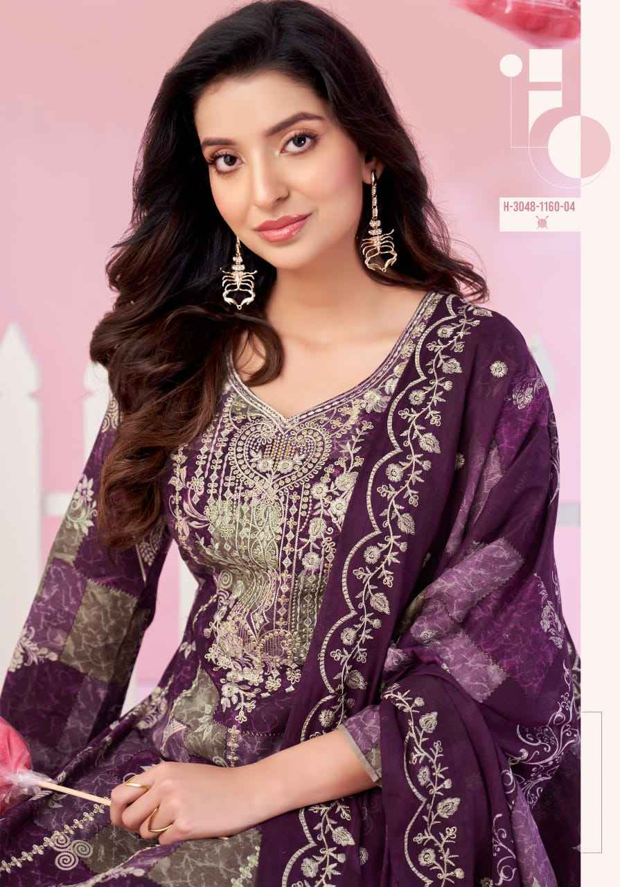 Alok Roohani Libas Cambric Cotton Dress Material 4 pcs Catalogue