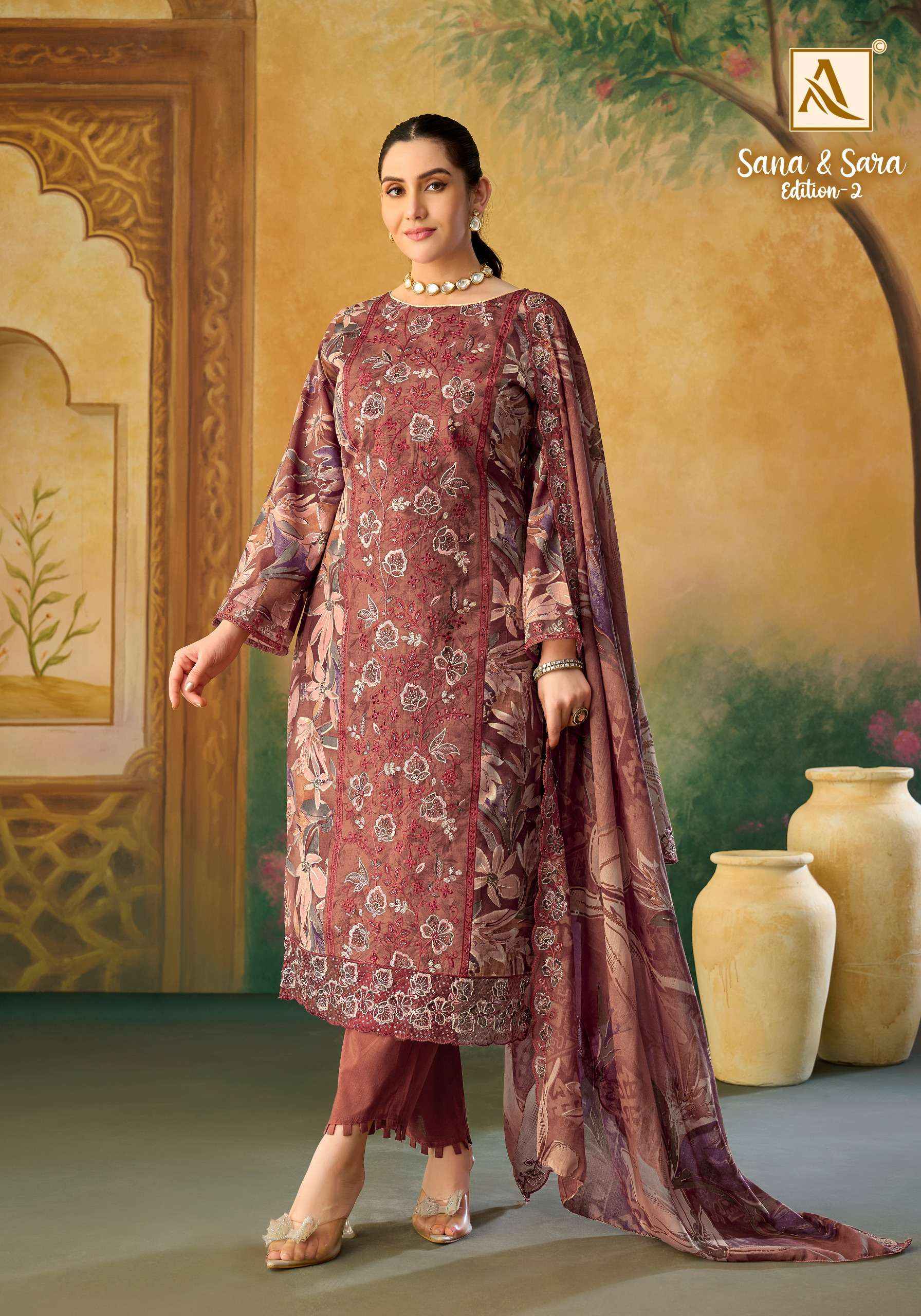 Alok Sana & Sara Vol 2 Cambric Cotton Dress Material 6 pcs Catalogue
